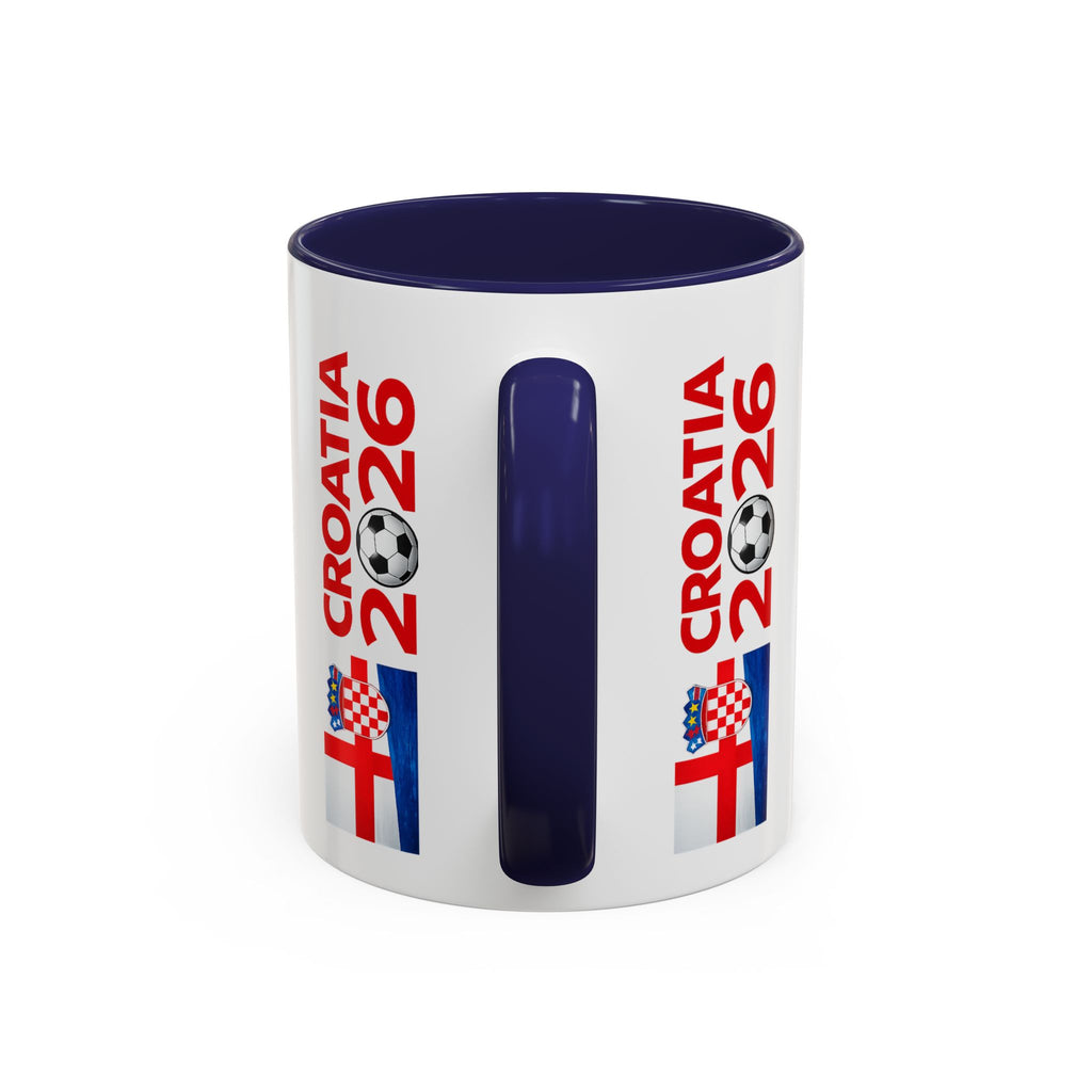 Croatia 2026 Soccer Fan Coffee Mug — Flags & Trophy Cup Design