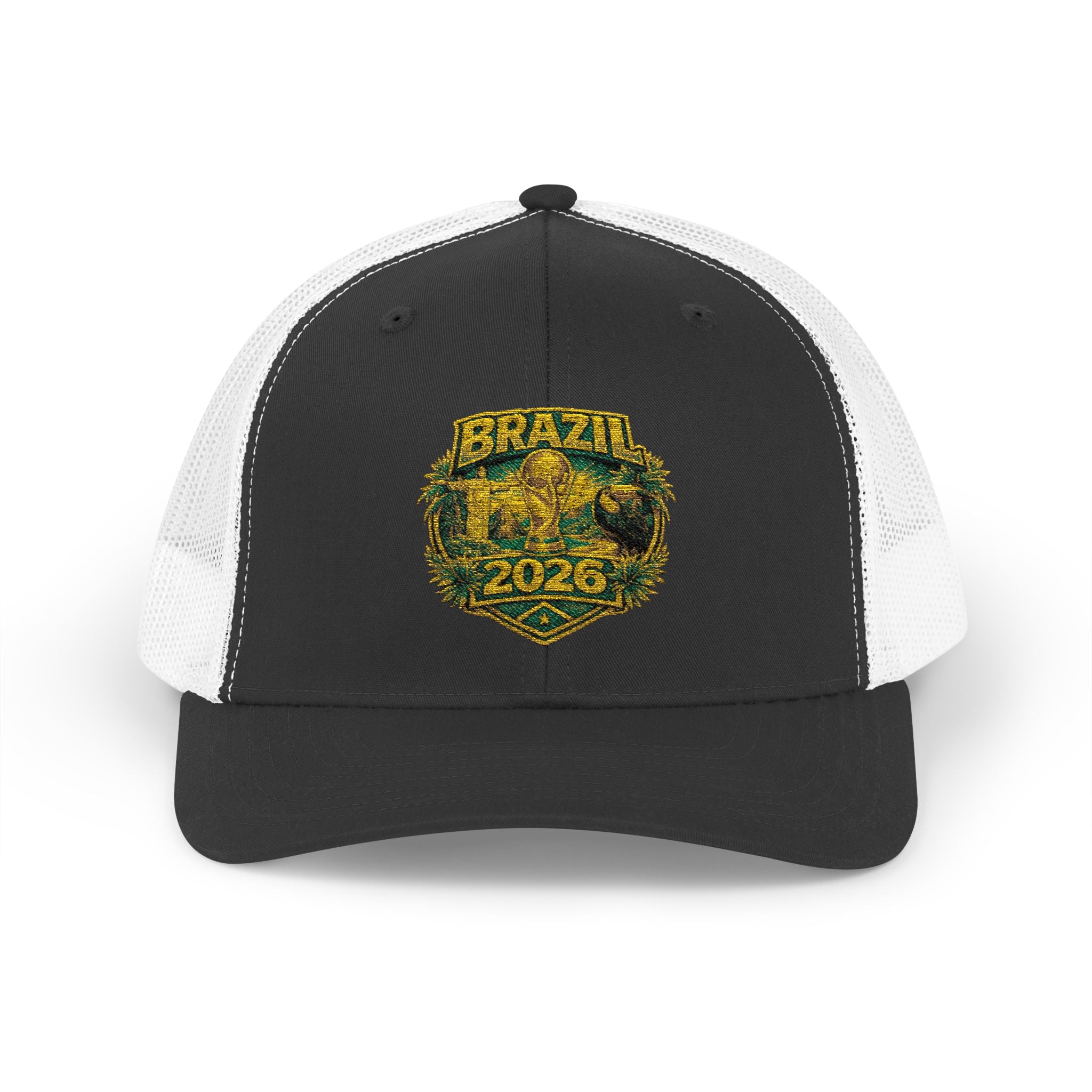 Brazil  Vintage Patch Trucker Cap — Rustic 2026 Crest Snapback