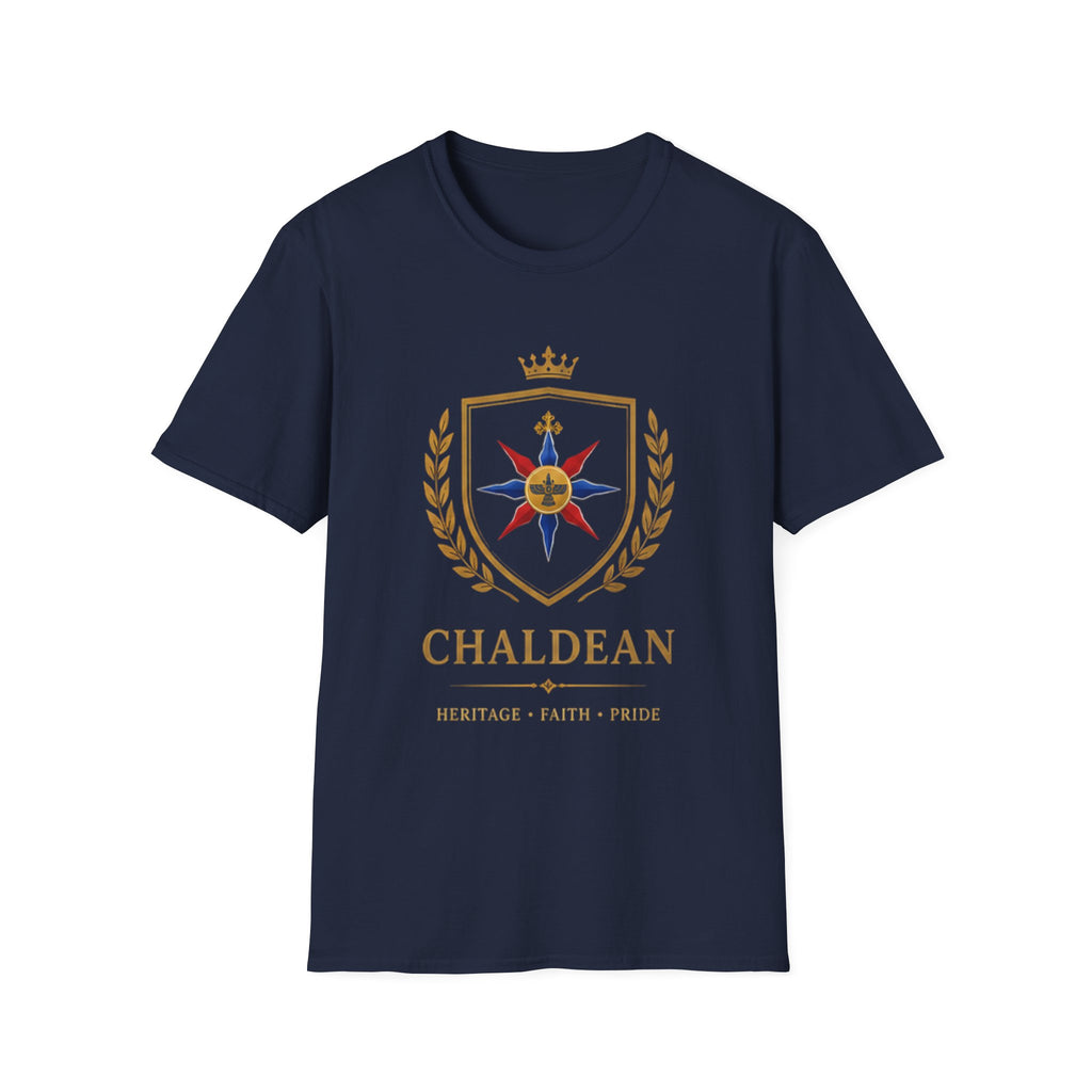 Chaldean Heritage T-Shirt — Crowned Emblem with Star & Laurel