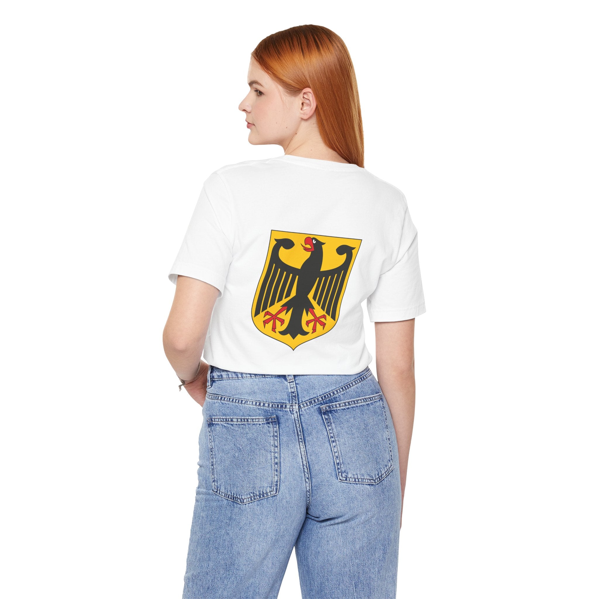 Germany Flag Eagle Tee — German Pride T‑Shirt (Smoky Flag Front, Coat of Arms Back)
