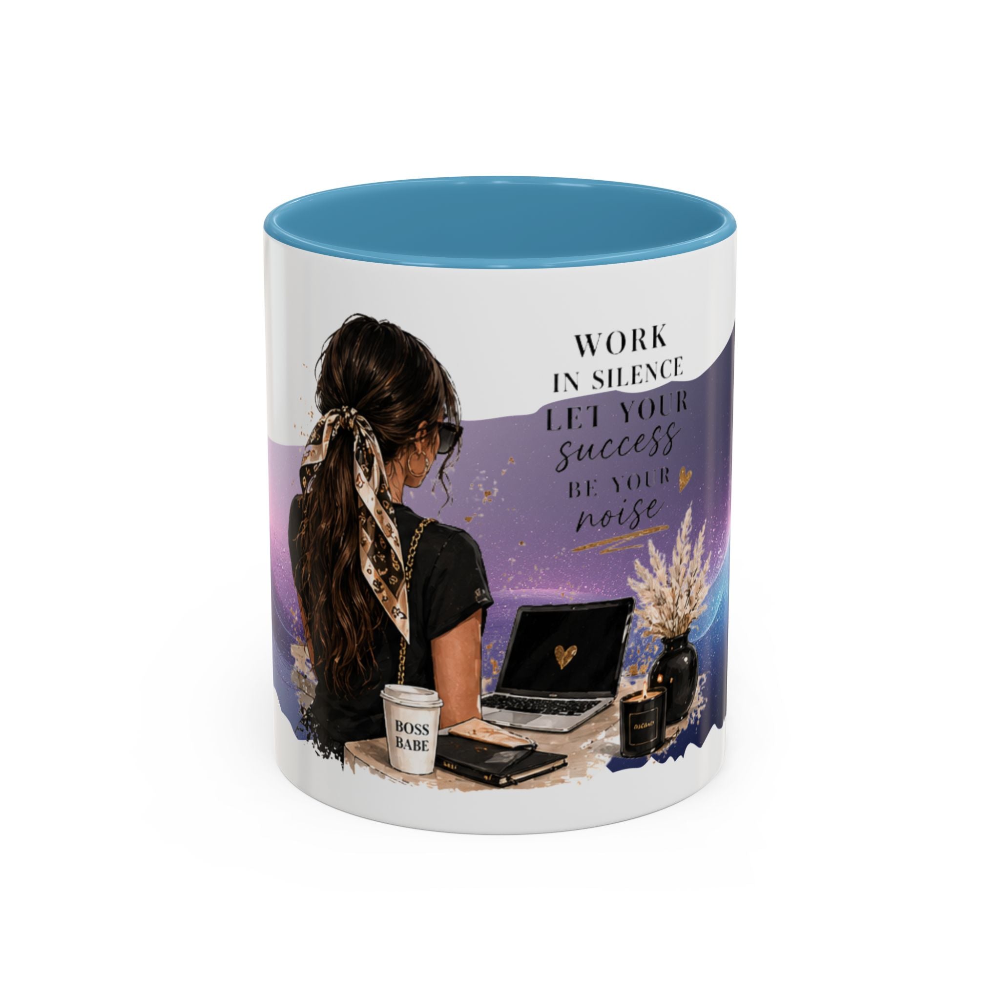 Motivational Office Coffee Mug — “Work in Silence, Let Your Success Be Your Noise”