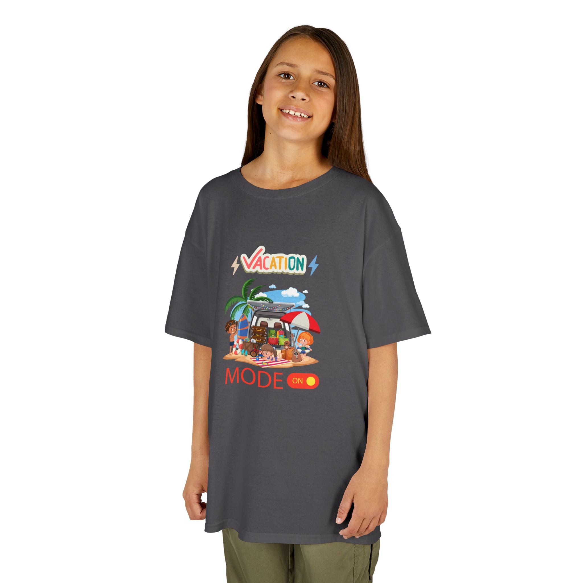 Kids Tee — "Vacation Mode" Beach Graphic Shirt