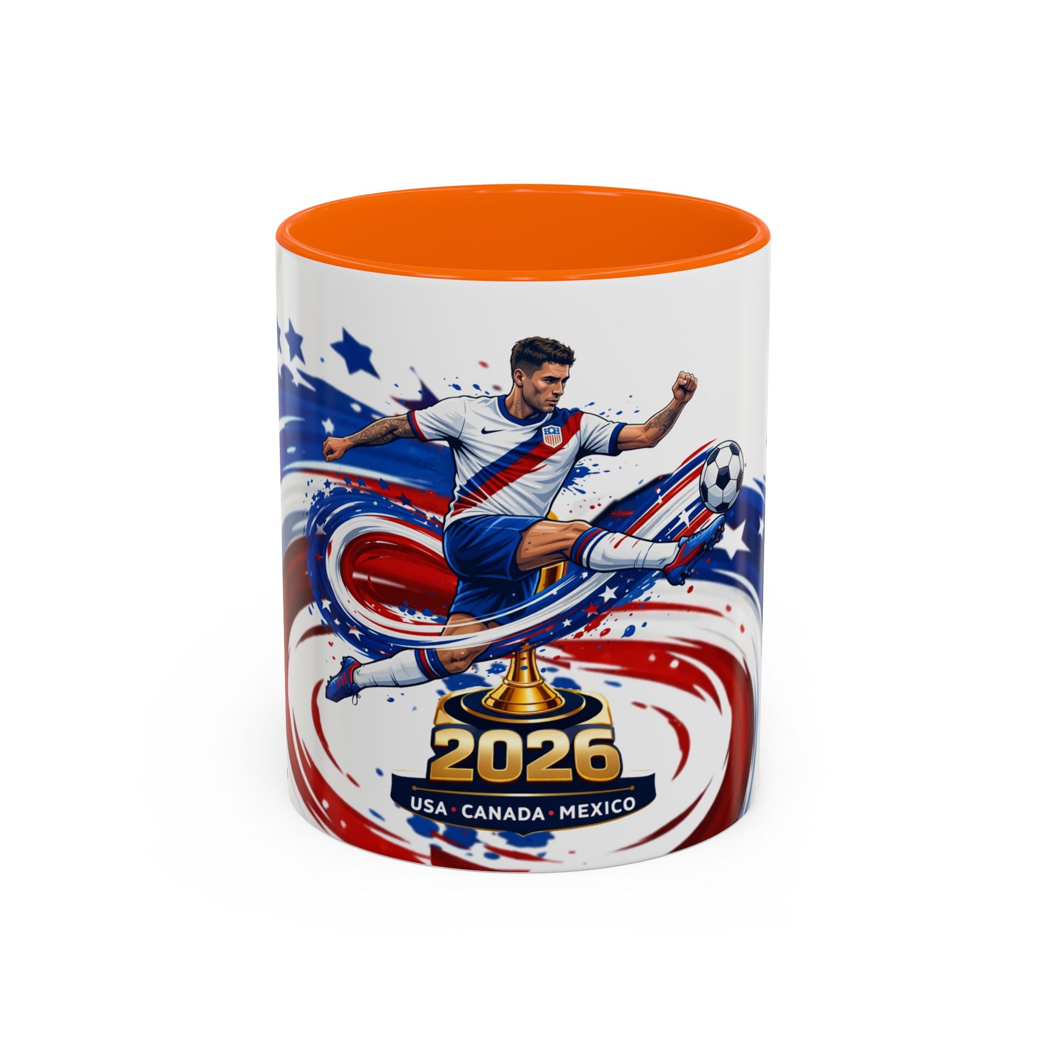 2026 CONCACAF Soccer Champion Accent Mug — USA Canada Mexico  Cup Qualifier Design
