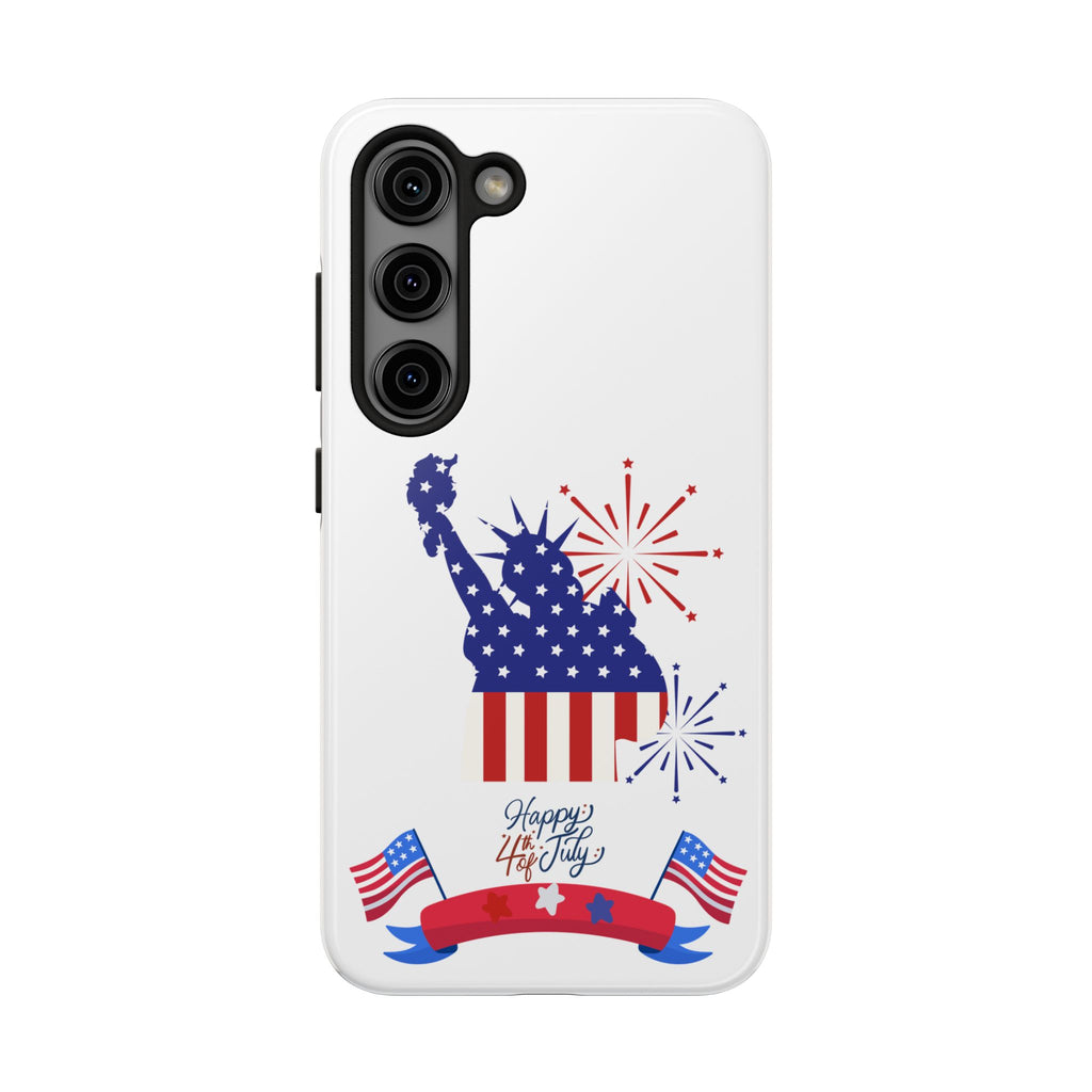 4th of July Tough Phone Case — Statue of Liberty USA Flag Design