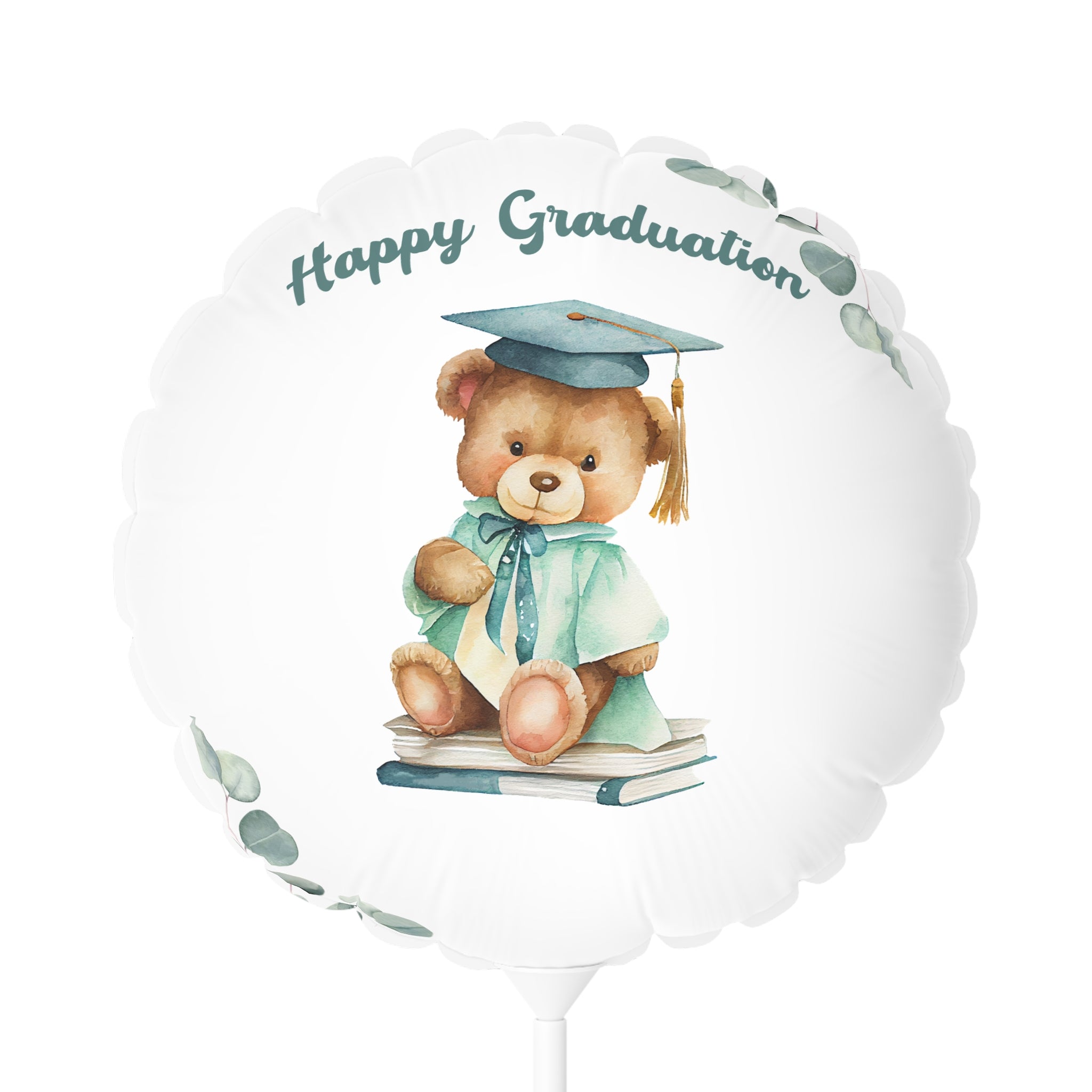 Happy Graduation Bear Balloon — 11" Round Celebration Balloon