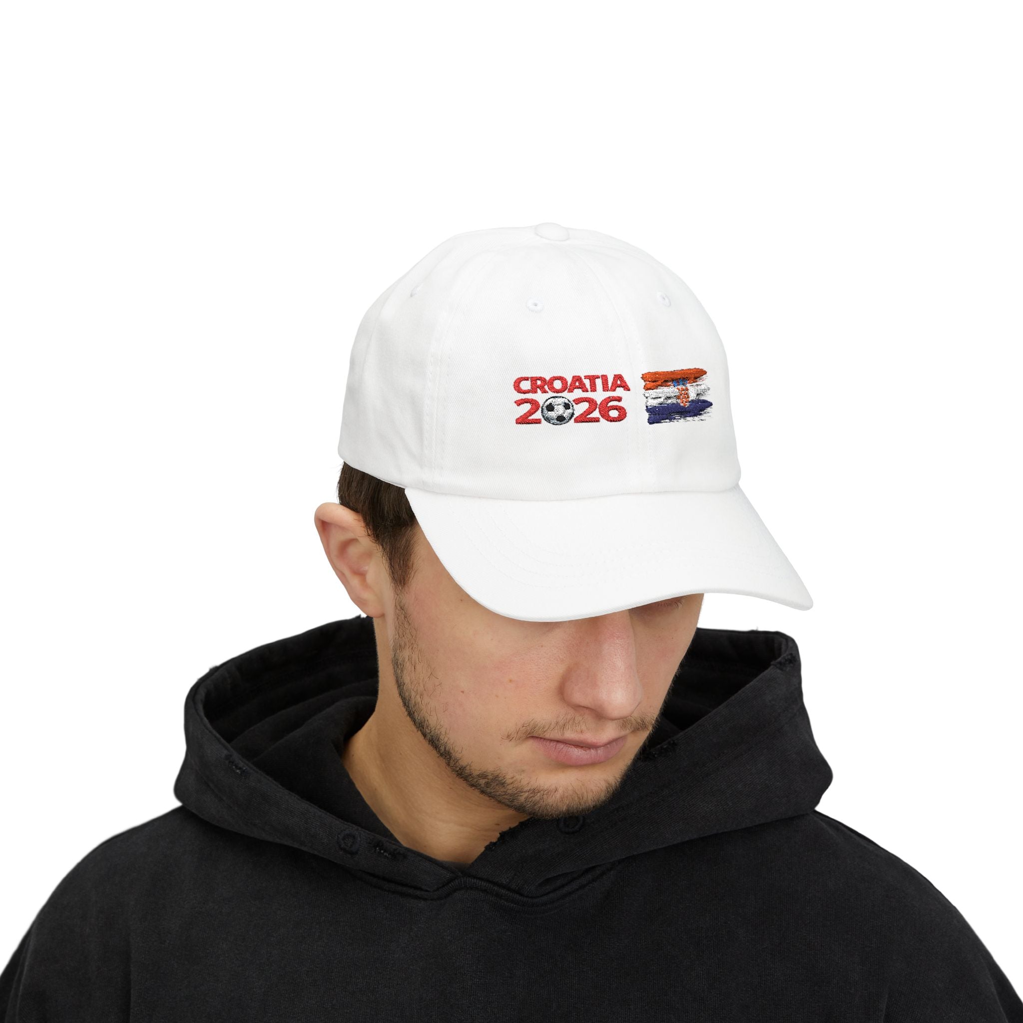 Croatia 2026 Soccer Dad Cap — Embroidered Flag & Football Hat