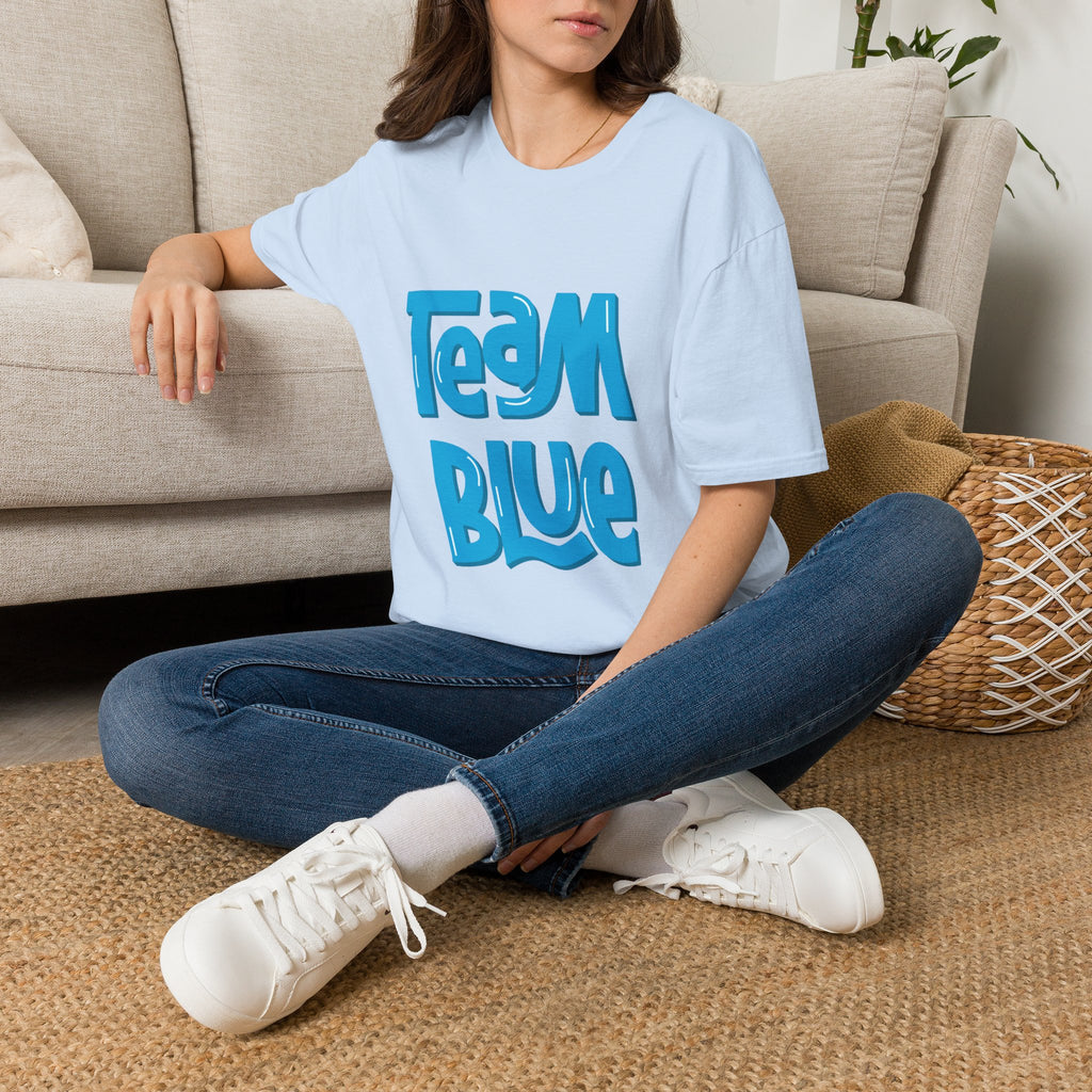 Team Blue Baby Gender T-Shirt — Retro Wave Graphic Tee