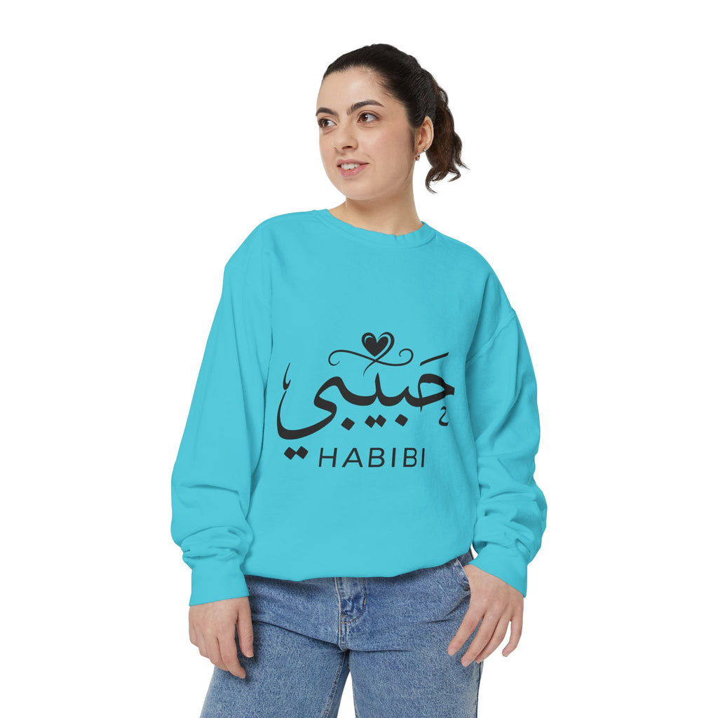 Habibi Sweatshirt — Arabic 'Habibi' Love Script Cozy Sweater