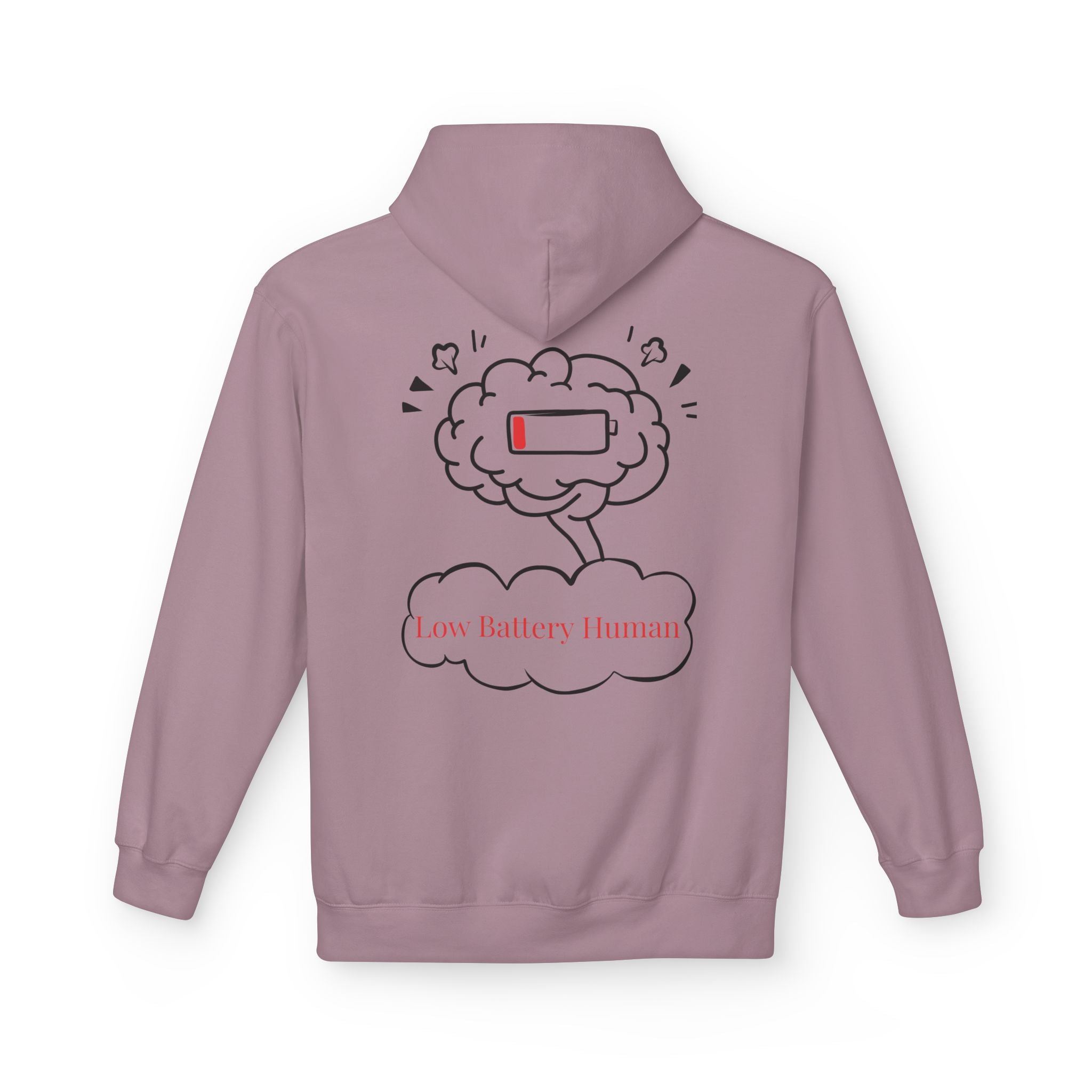Low Battery Human Unisex Midweight Softstyle Fleece Hoodie
