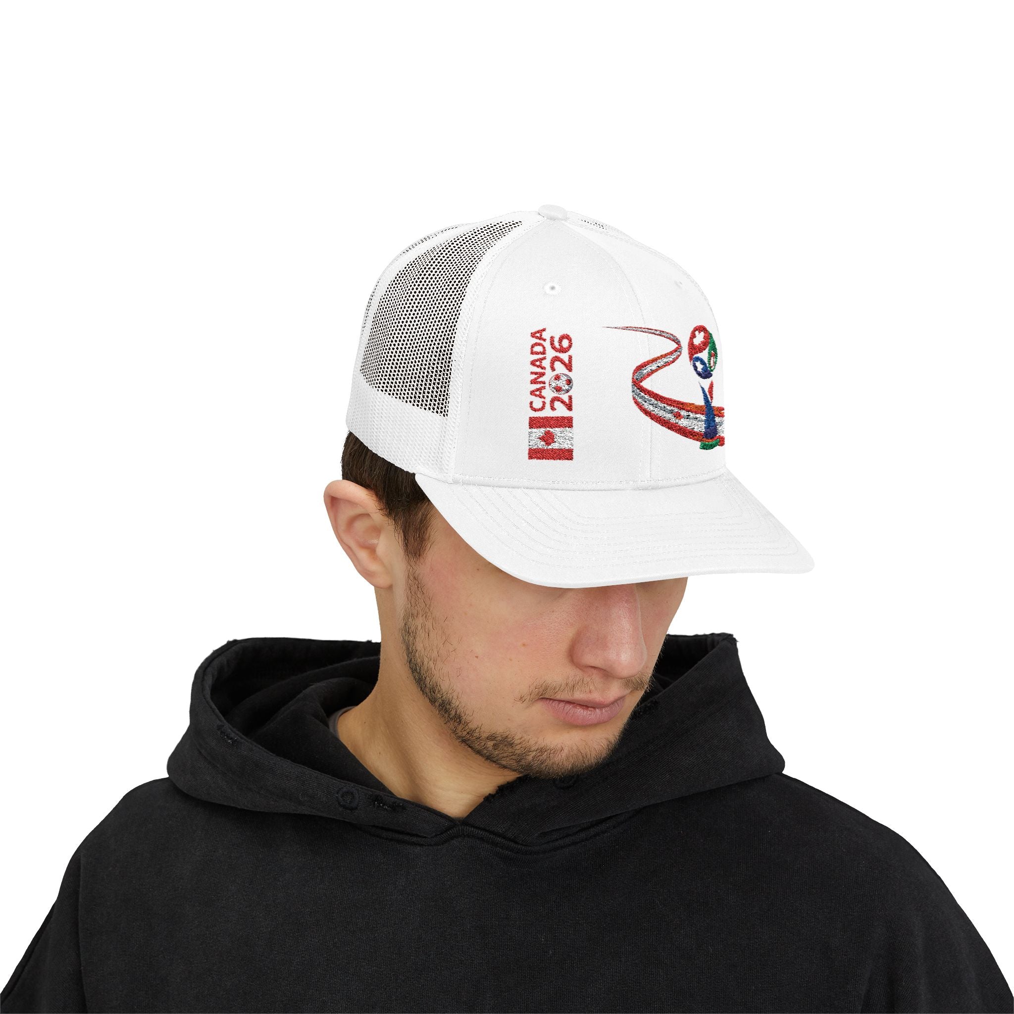 Canada 2026 Snapback Trucker Hat — Red Maple Road Design