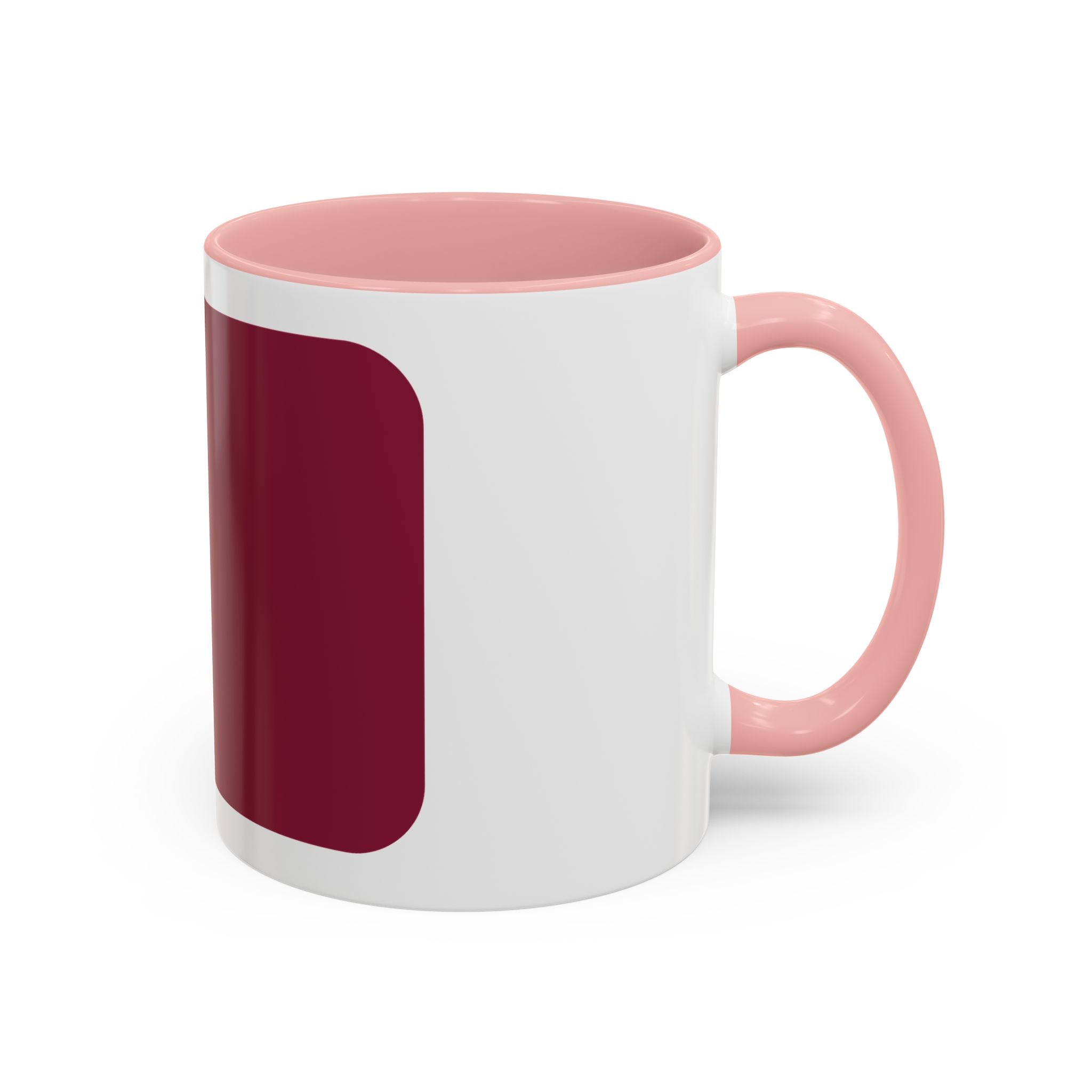 Qatar Flag Accent Coffee Mug – Maroon & White National Pride 11/15oz