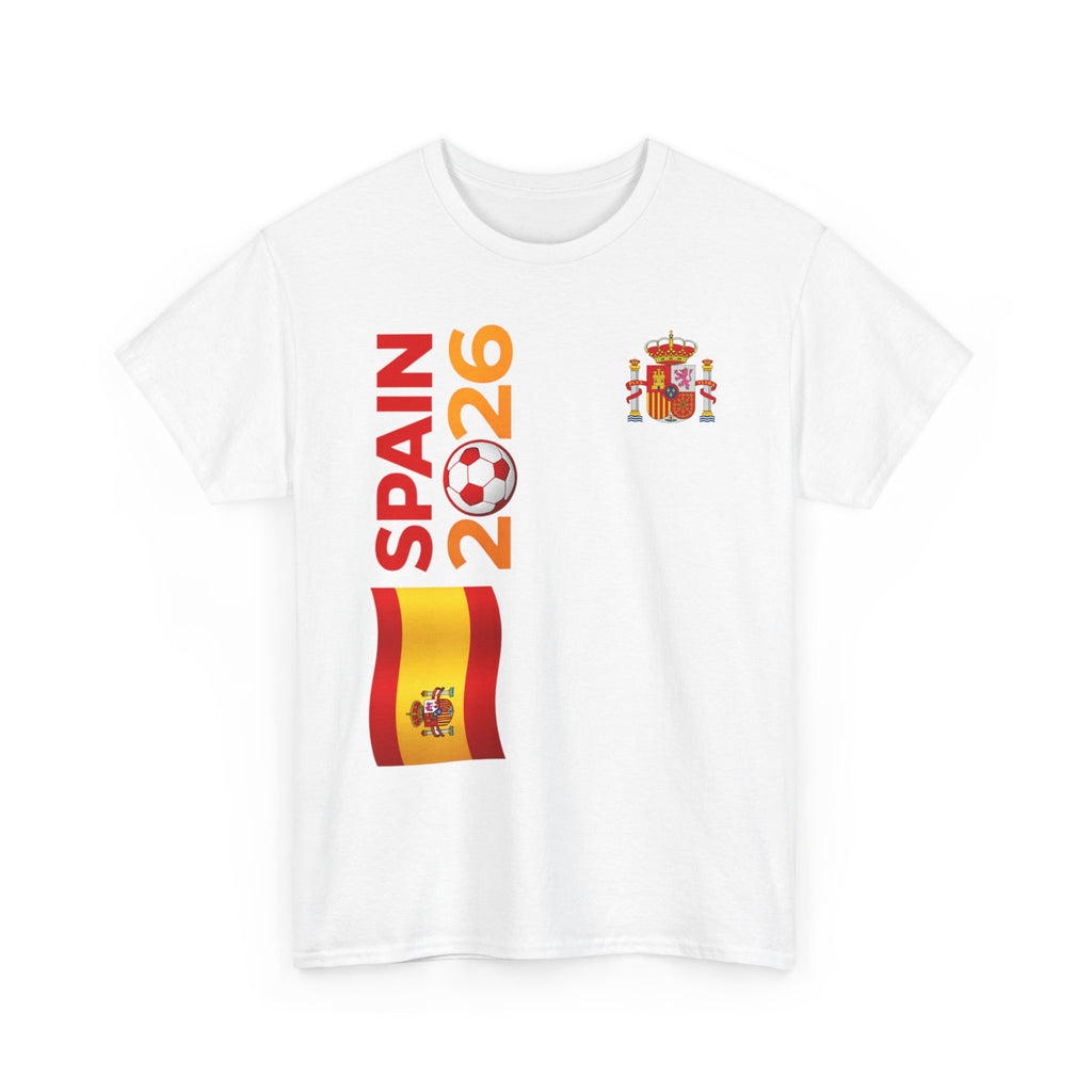 Spain 2026 Soccer T-Shirt — Spanish Flag & Crest Football Fan Tee