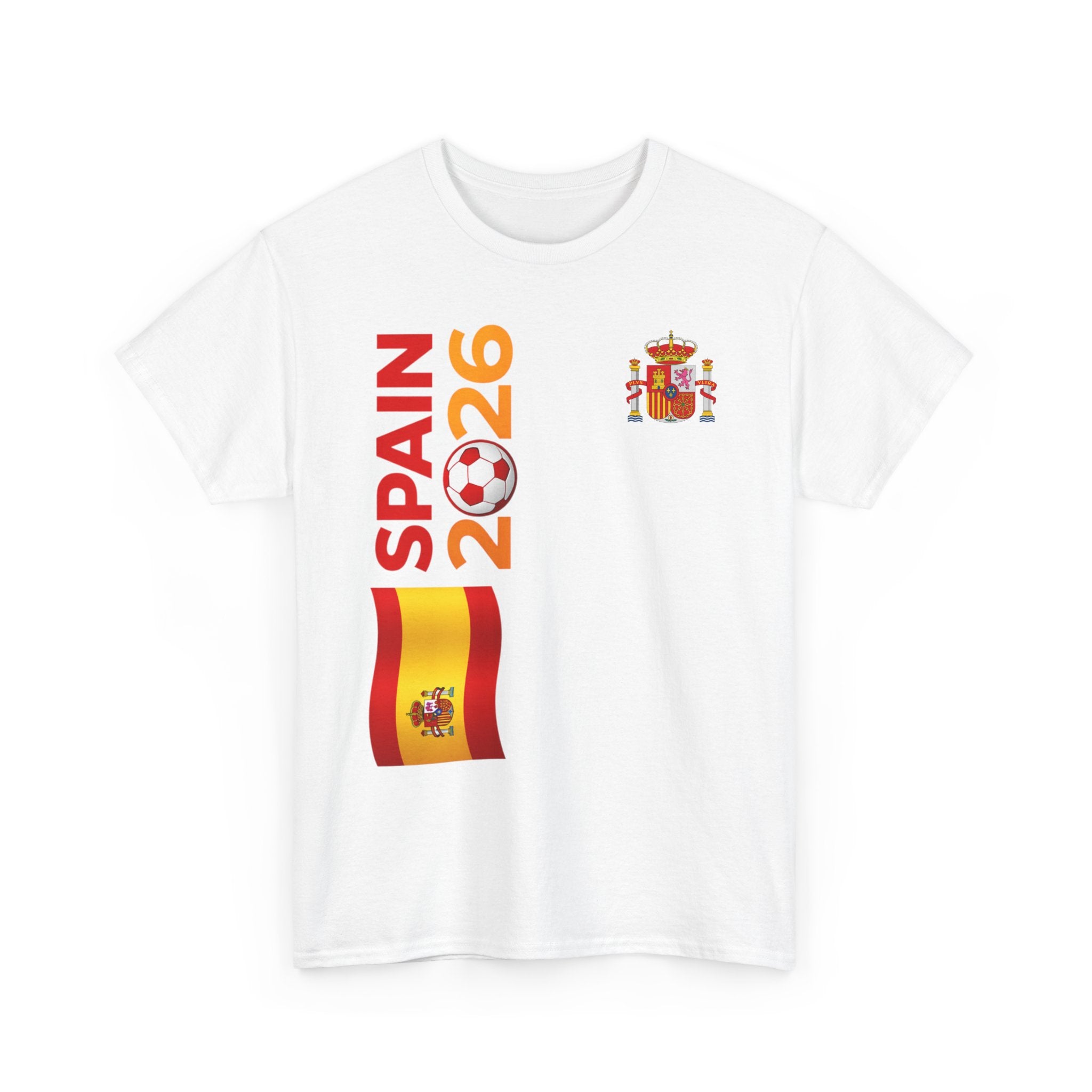 Spain 2026 Soccer T-Shirt — Spanish Flag & Crest Football Fan Tee