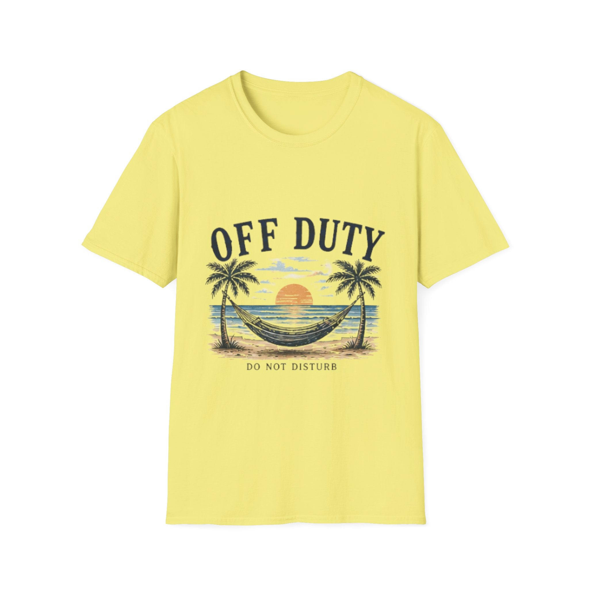 Off Duty Beach unisex T-Shirt — Hammock Sunset Vacation Tee