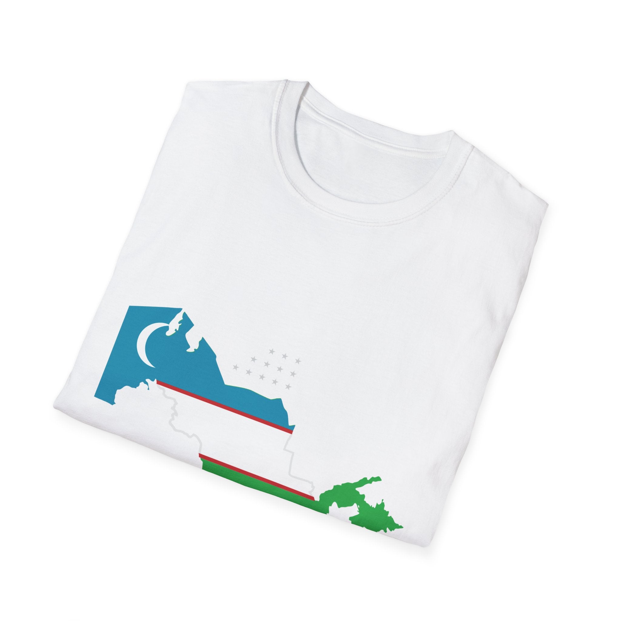 Uzbekistan Flag Map T-Shirt — Central Asian Patriot Tee