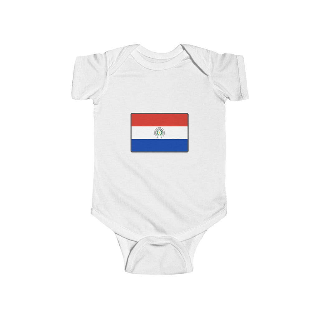 Paraguay Baby Bodysuit – Infant Onesie with Paraguayan Flag & 'Paraguay' Text