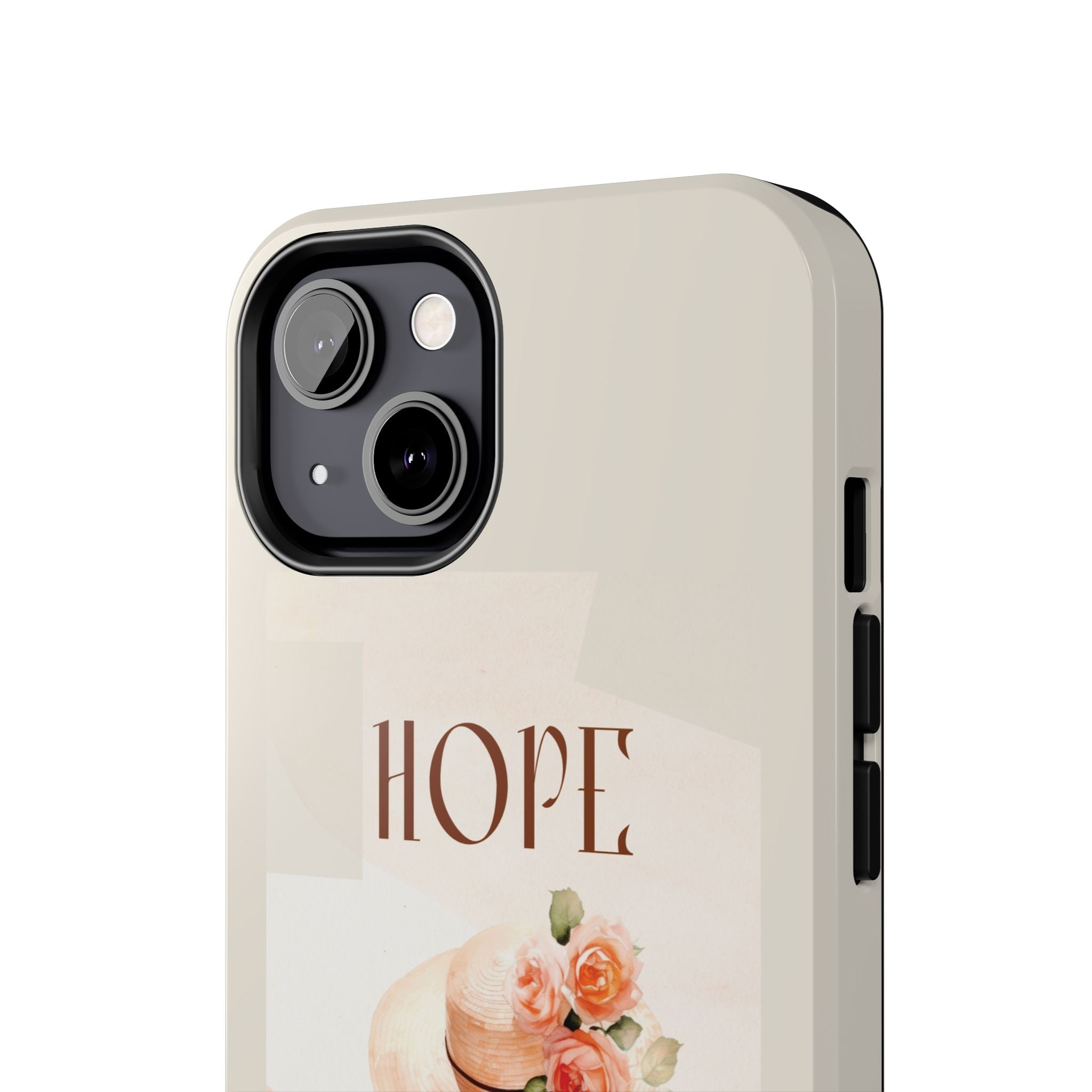 Hope Floral Tough Phone Case — Protective iPhone Case with Watercolor Girl & Flowers
