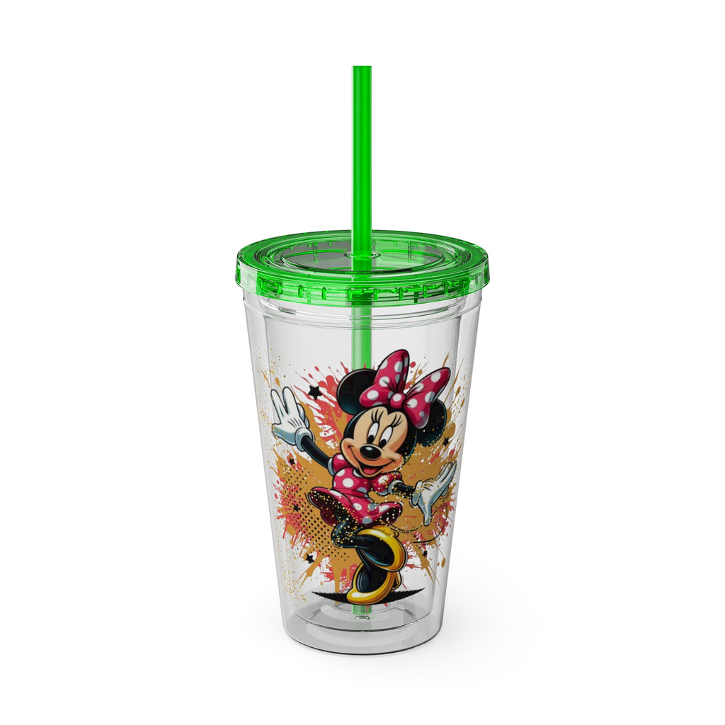 Minnie Mouse Sunsplash 16oz Tumbler with Straw
