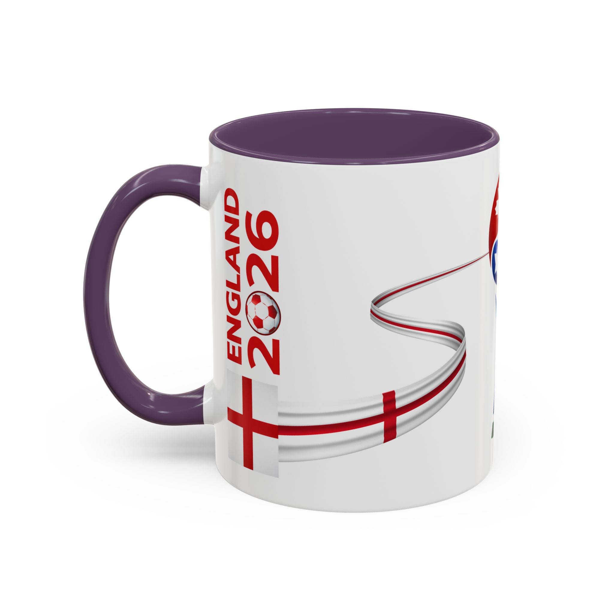 England 2026 Soccer Cup Accent Coffee Mug