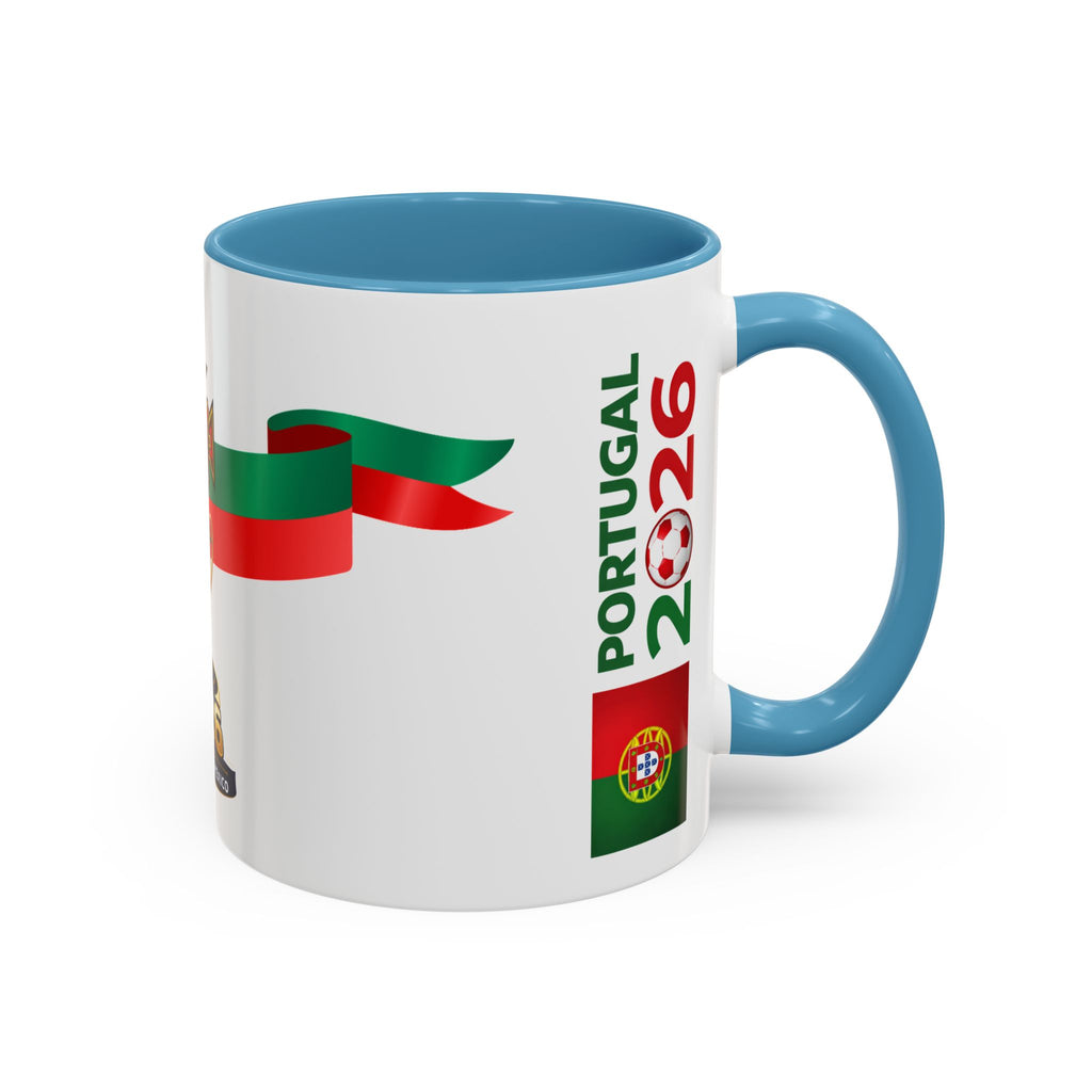Portugal 2026 Soccer Cup Accent Coffee Mug – Portugal 2026 Trophy Design