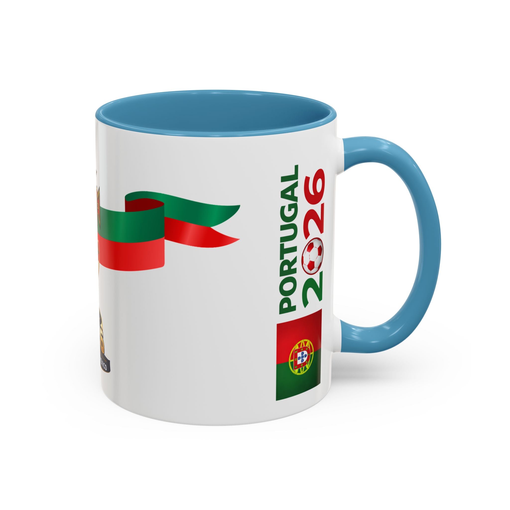 Portugal 2026 Soccer Cup Accent Coffee Mug – Portugal 2026 Trophy Design