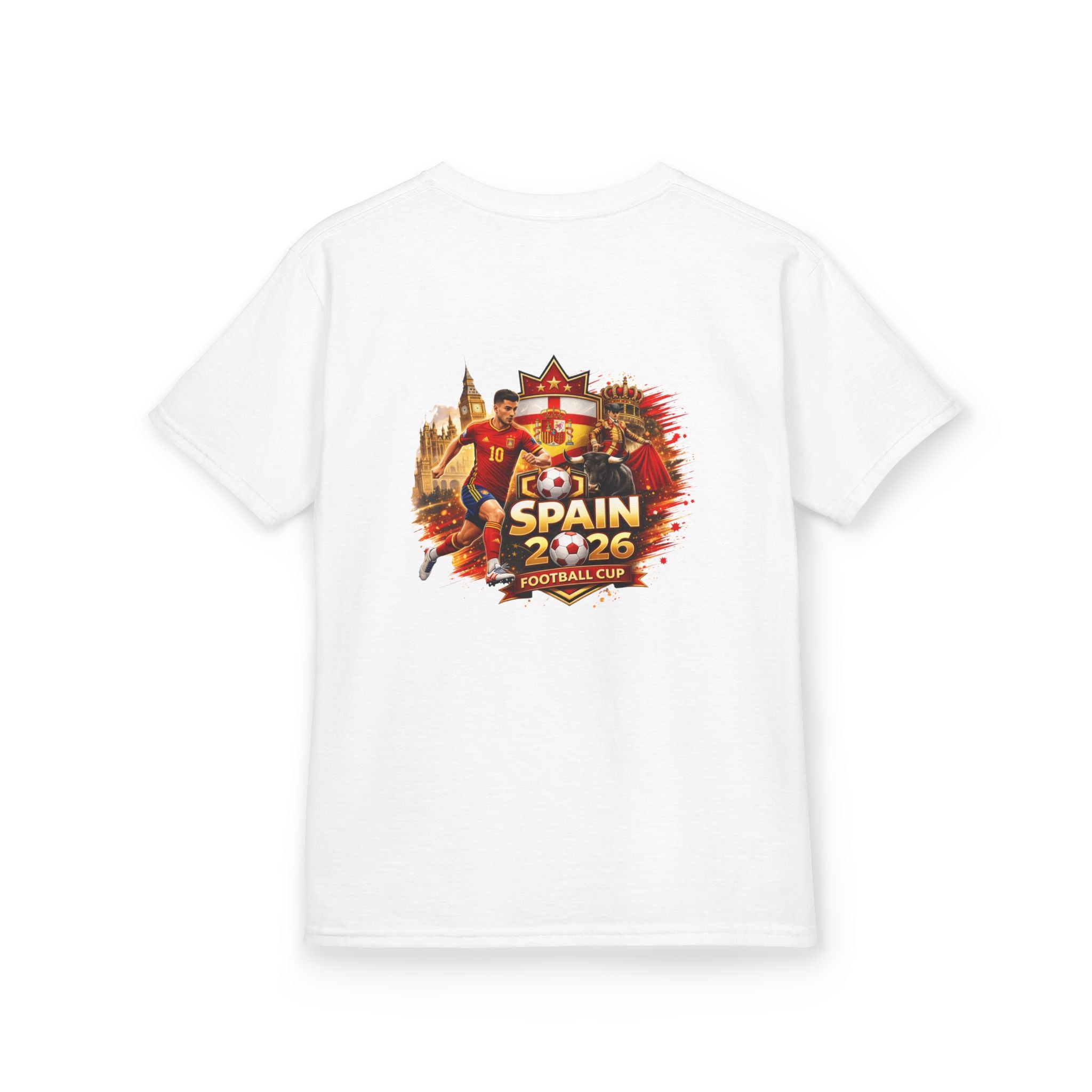 Kids Spain Flag T-Shirt — Spain 2026 Football Cup Youth Tee