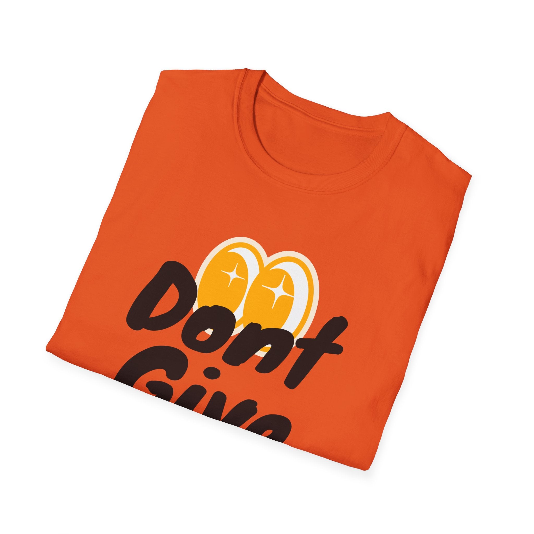 Don't Give Up T-Shirt — Motivational Graphic Tee with Positive Icons