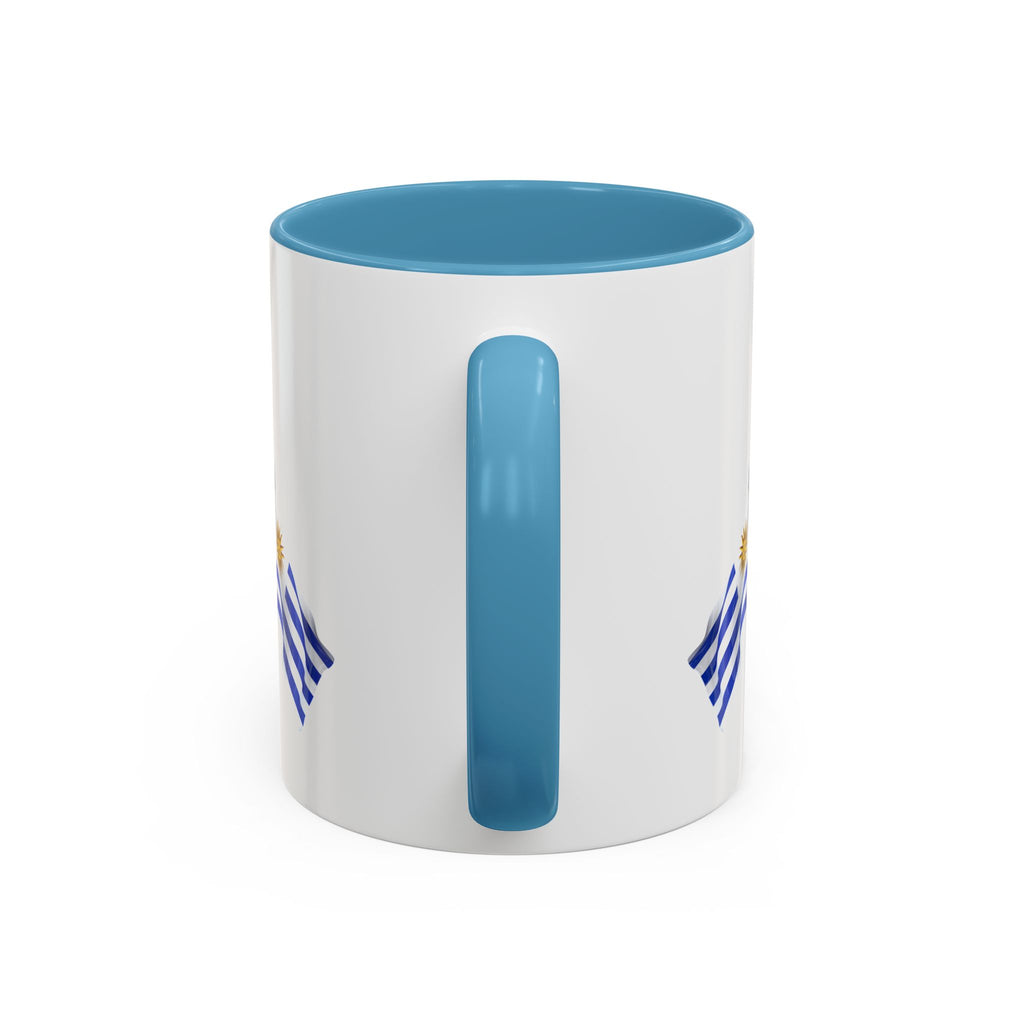 Uruguay Flag Accent Coffee Mug — Blue Sun National Pride 11/15oz