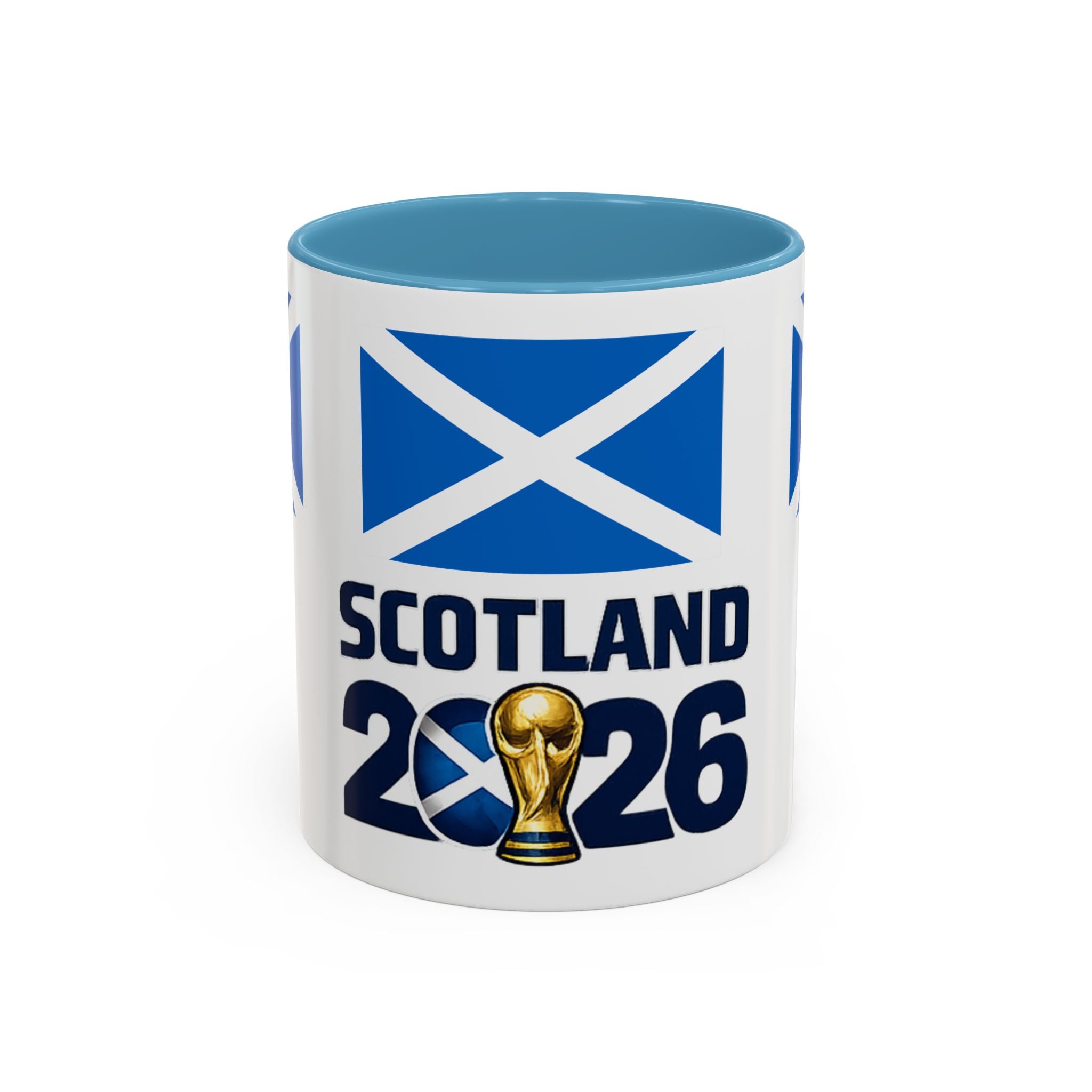 Scotland 2026 Cup Coffee Mug – Scottish Flag & Trophy Accent Mug (11/15oz)