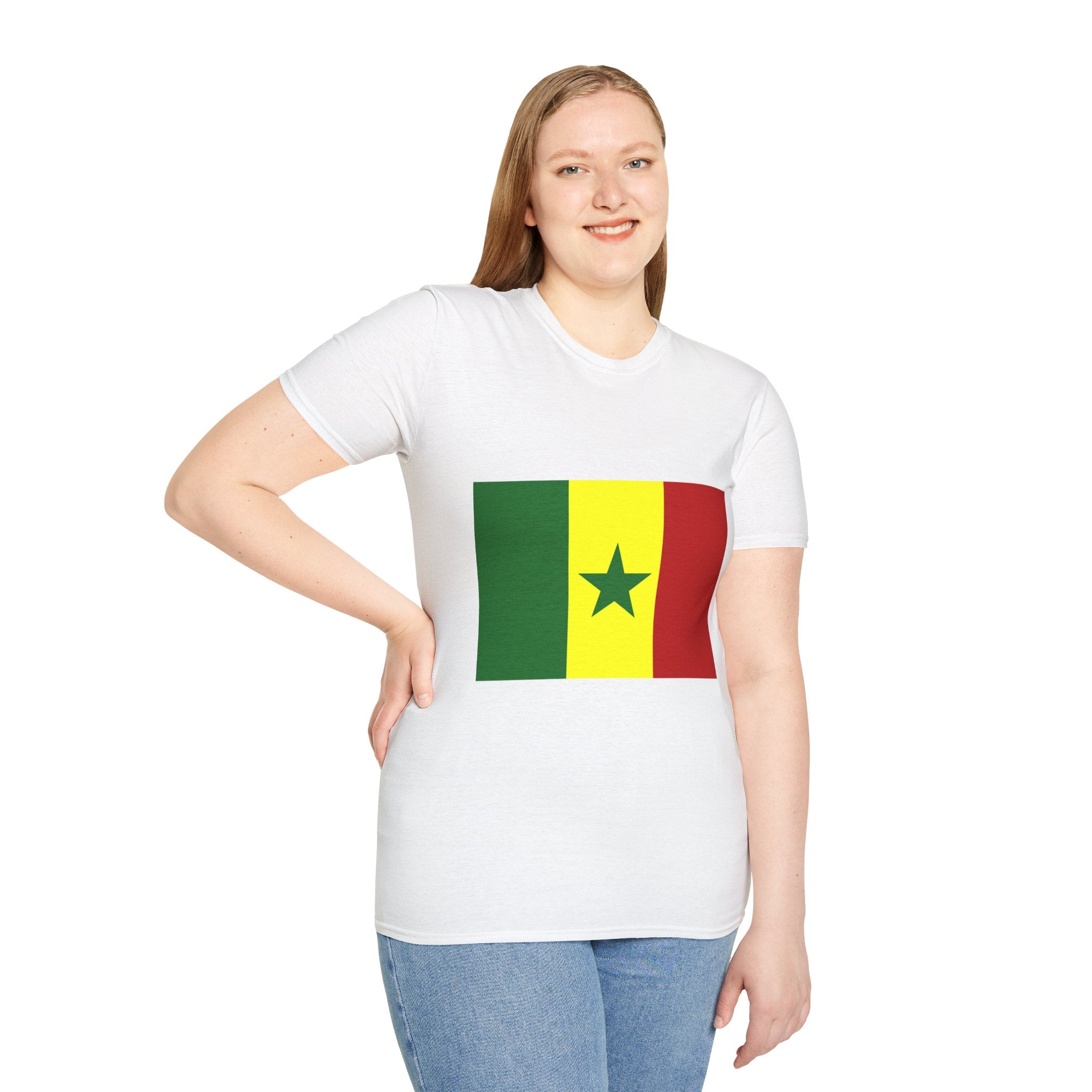Senegal 2026 Soccer T-Shirt — Flag Front, Back Crest with Lion & Trophy