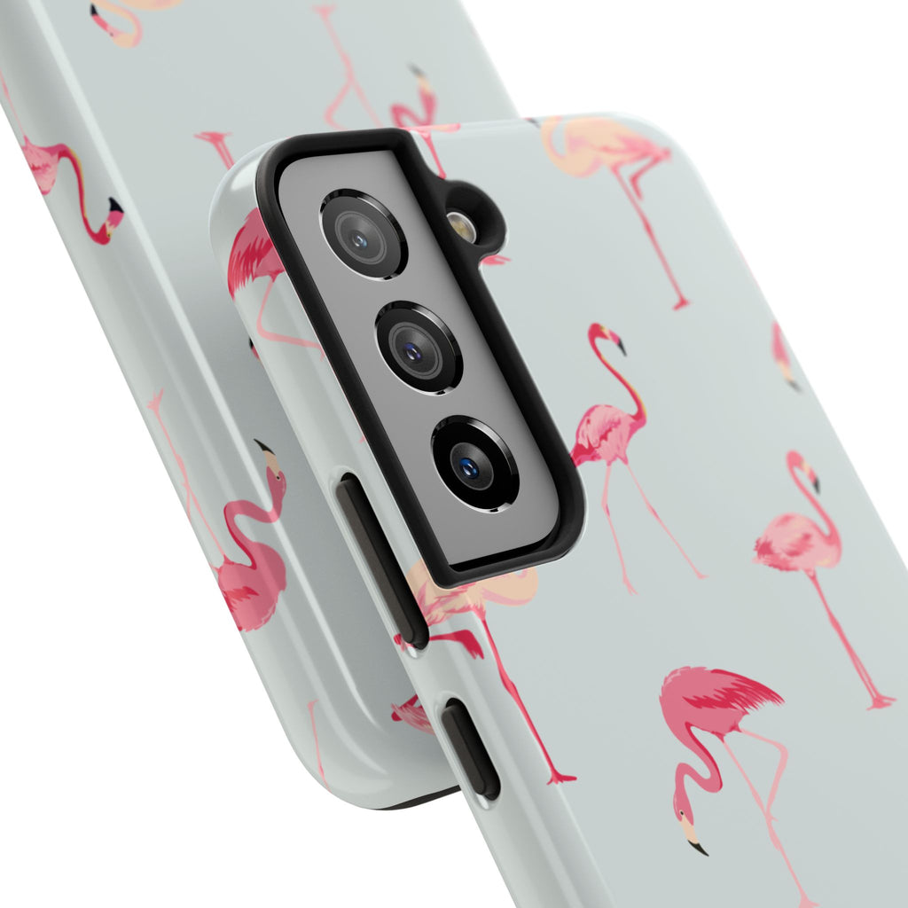 Flamingo Pattern Tough Phone Case — Cute Pink Birds Protective Phone Cover