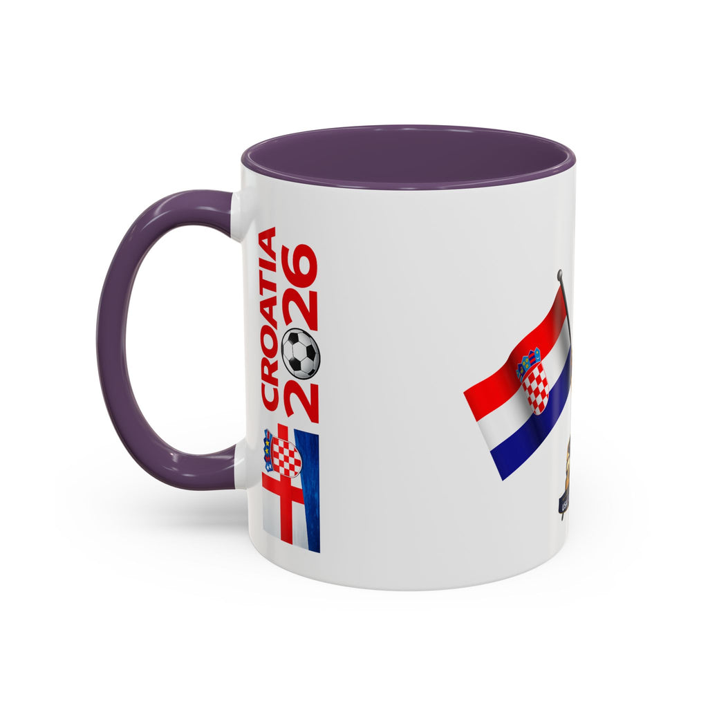 Croatia 2026 Soccer Fan Coffee Mug — Flags & Trophy Cup Design