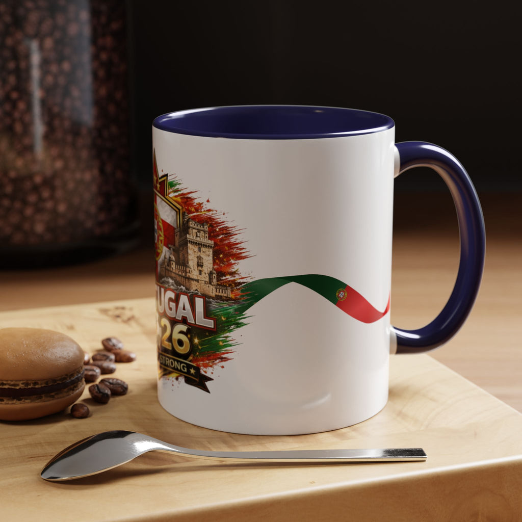 Portugal 2026 Soccer Mug – Portugal Flag & Crest Accent Coffee Cup