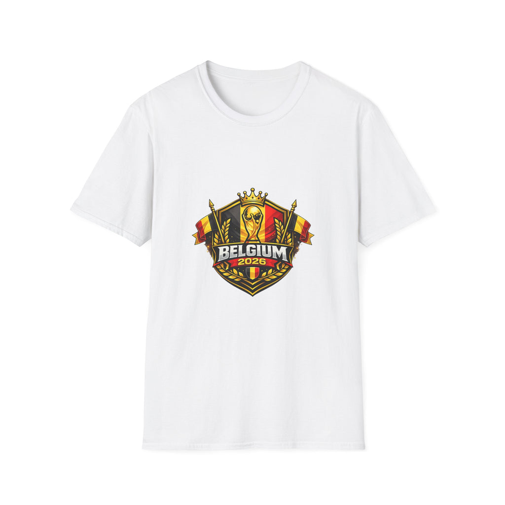 Belgium 2026 Soccer Crest T-Shirt — Vintage Flag Graphic