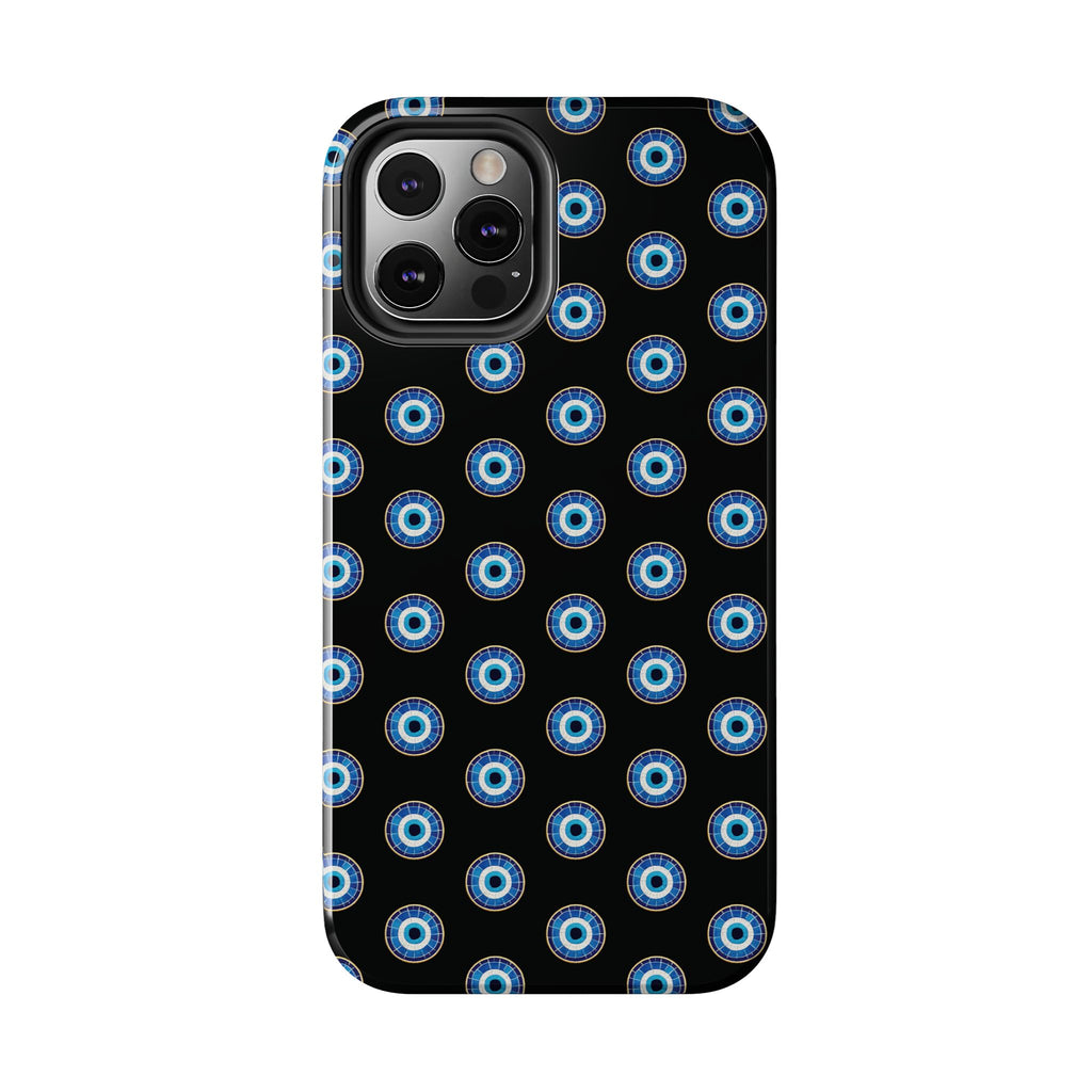 Evil Eye Pattern Tough Phone Case — Protective Blue Nazar Design