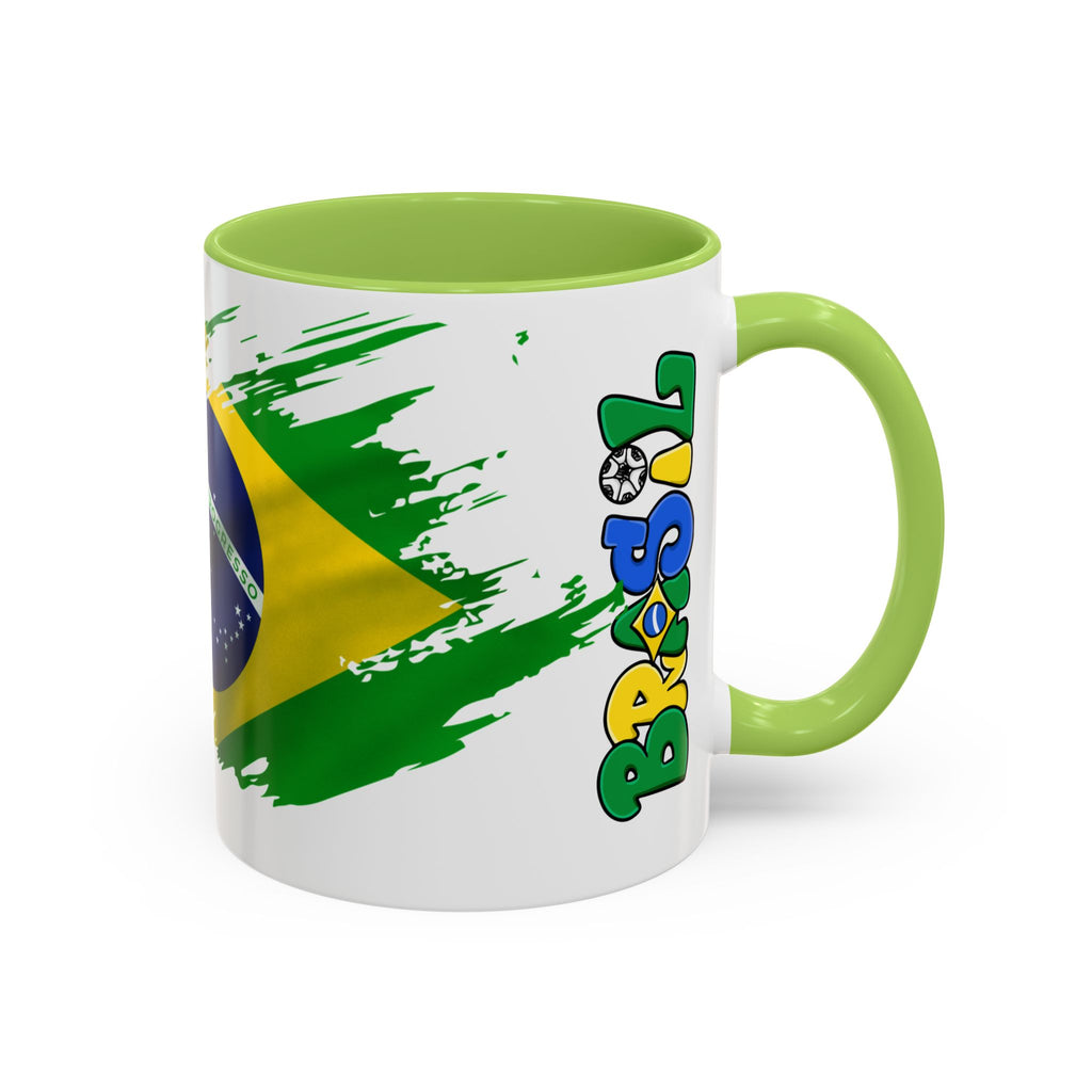 Brazil Flag Accent Coffee Mug — Brasil Pride 11/15oz