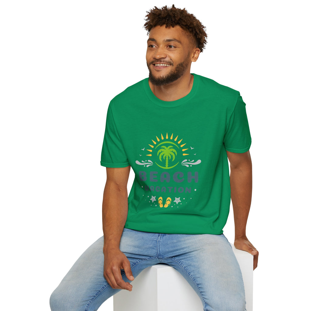 Beach Vacation T-Shirt — Palm Tree Sunset Graphic Tee