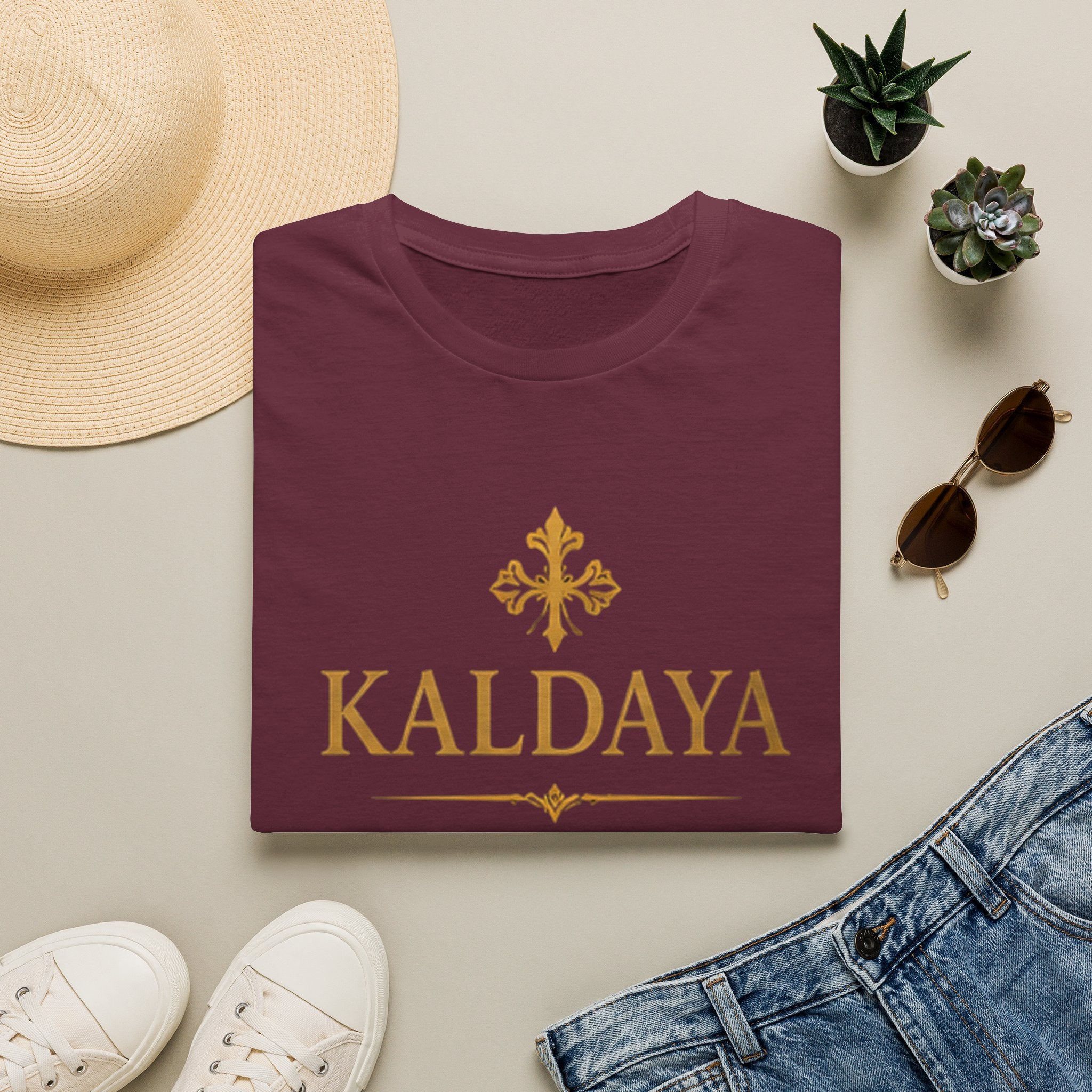KALDAYA Gold Logo T‑Shirt — Elegant Faith & Heritage Tee