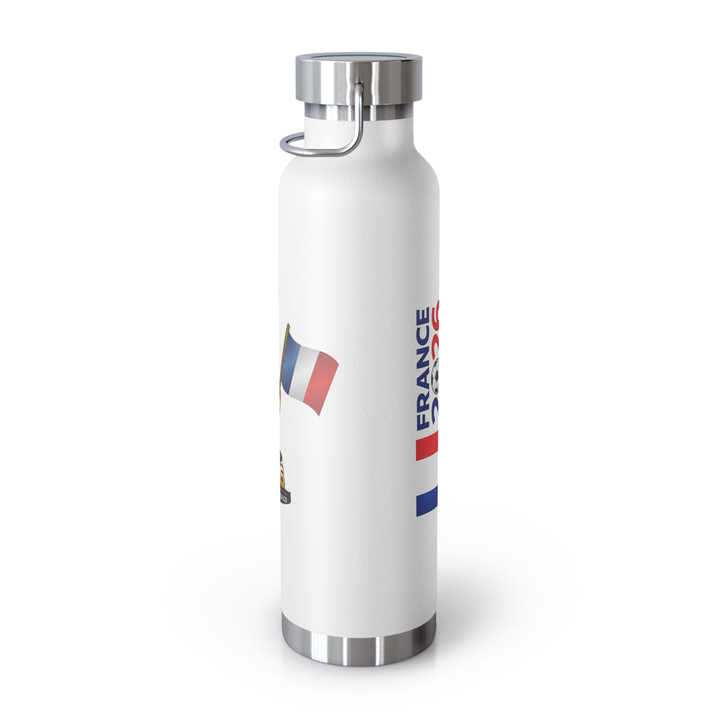 france 2026 Cup Trophy Stainless Steel Water Bottle – Insulated 22oz (France Flag Design)