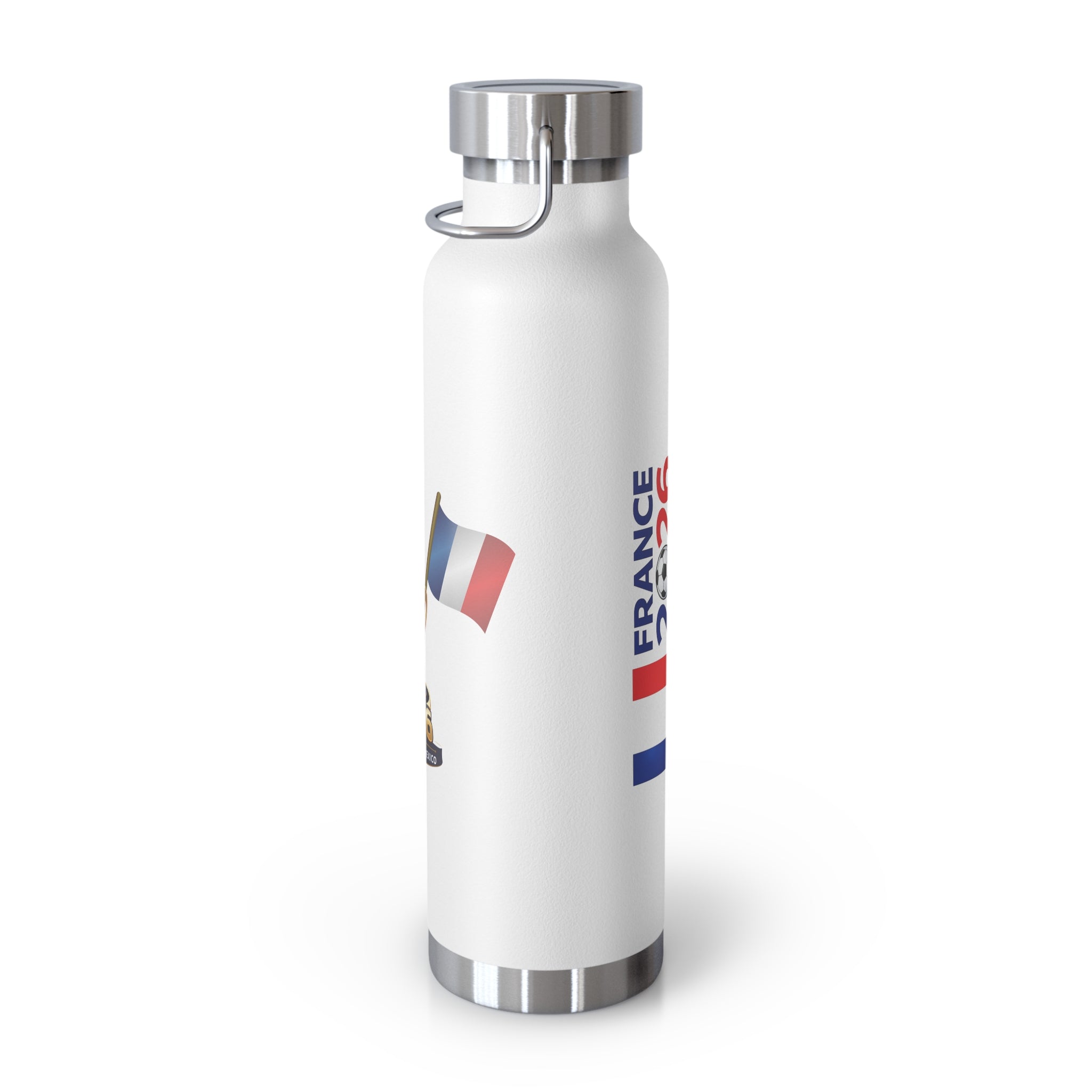 france 2026 Cup Trophy Stainless Steel Water Bottle – Insulated 22oz (France Flag Design)
