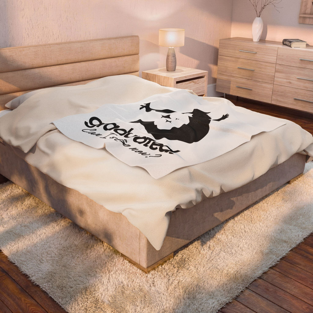 "Graduated. Can I Sleep Now ?Velveteen Plush Blanket