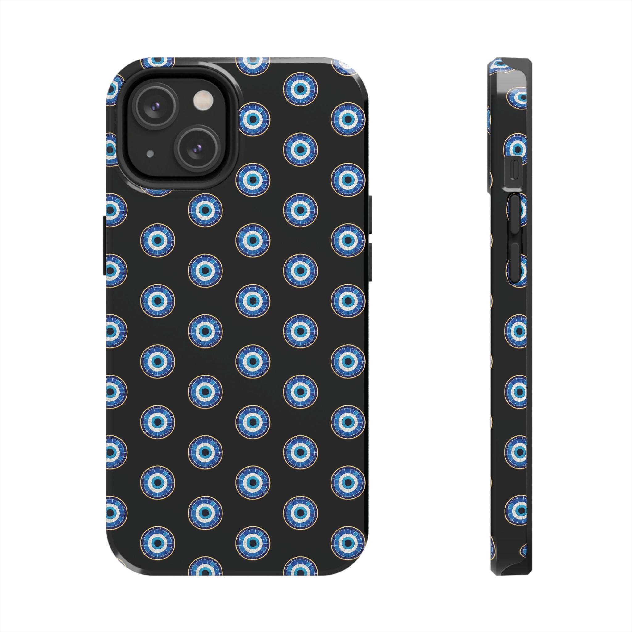 Evil Eye Pattern Tough Phone Case — Protective Blue Nazar Design