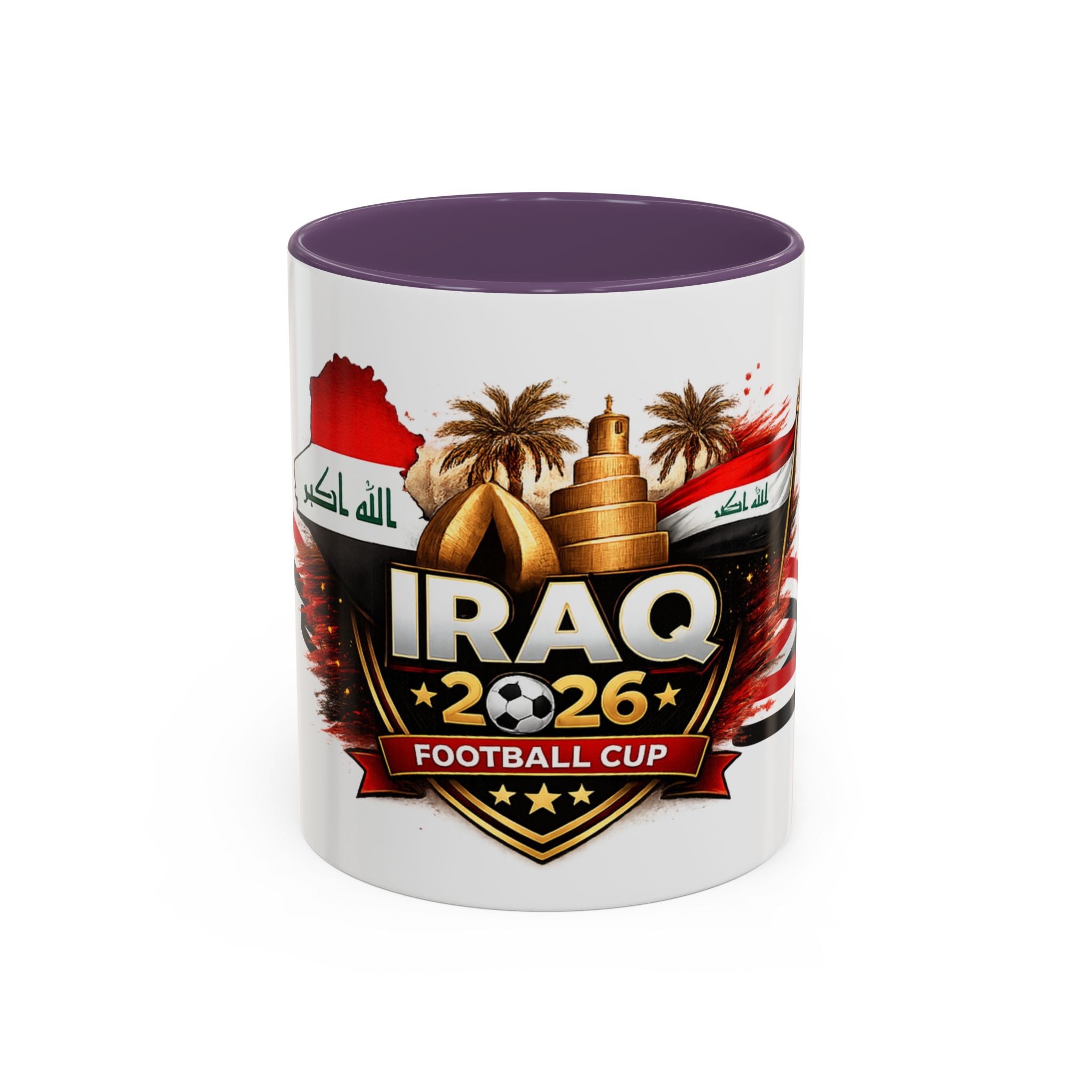Iraq 2026 Football Cup Accent Coffee Mug – National Team Soccer Fan Gift