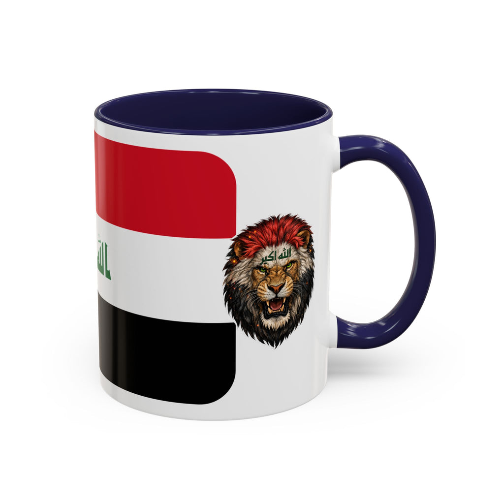 Iraq Flag Accent Coffee Mug with Lion Emblem – Patriotic Iraqi 11/15oz Mug