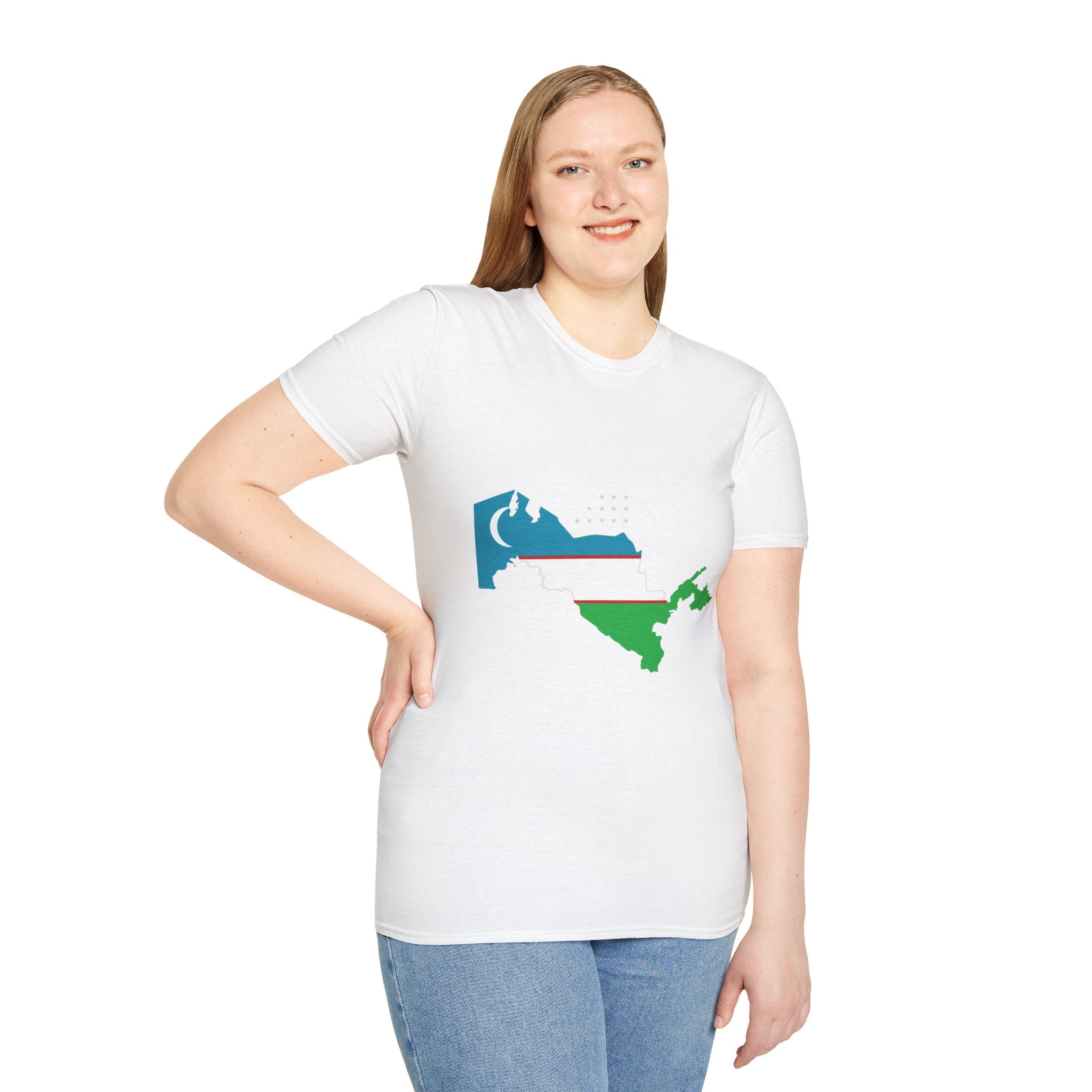 Uzbekistan Flag Map T-Shirt — Central Asian Patriot Tee