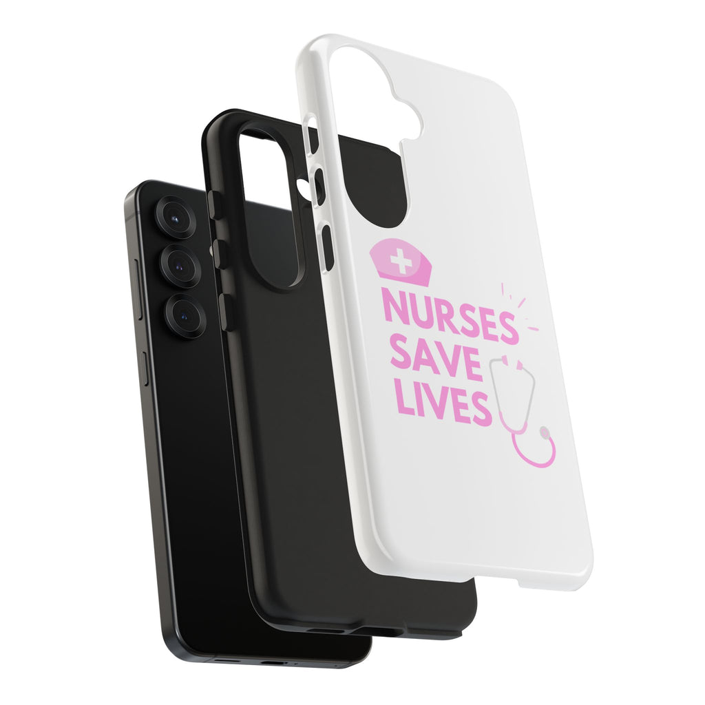 Tough Phone Case — 'Nurses Save Lives' Pink Stethoscope Design