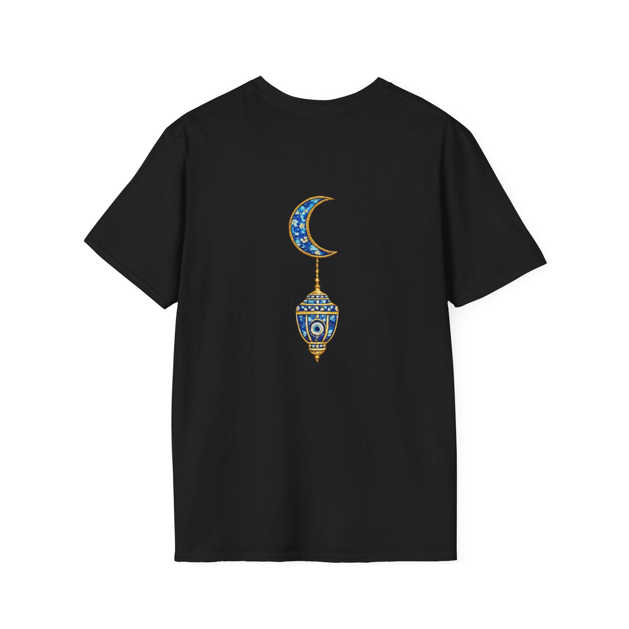 Evil Eye Crescent Lantern T‑Shirt — Protective Nazar Tee with Moon Lantern Design