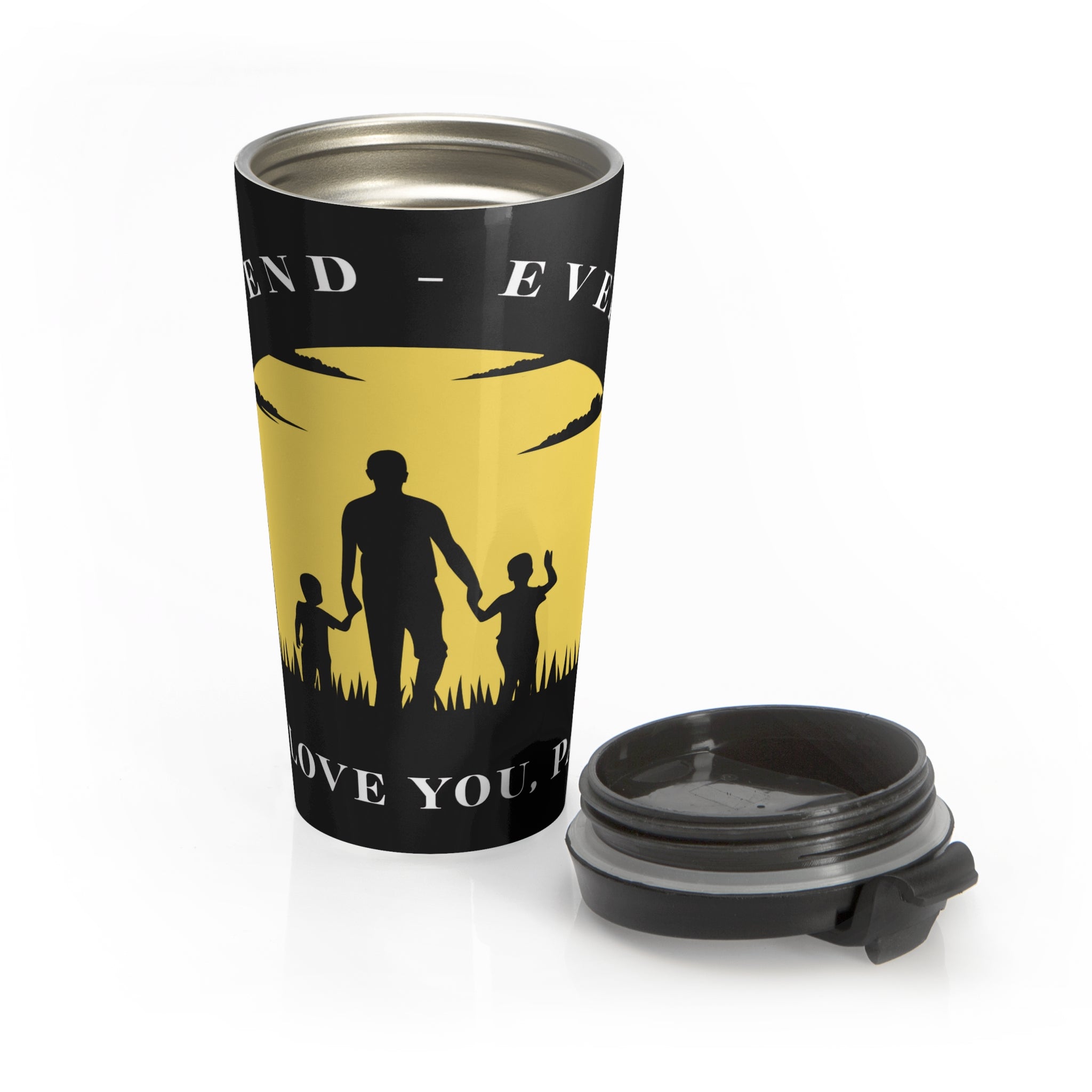 Travel Mug — Dad I’ll Love You Forever Silhouette Stainless Steel Tumbler
