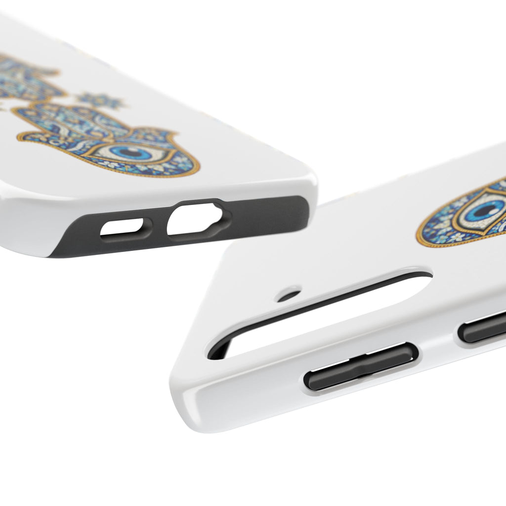 Hamsa Eye Tough Phone Case — Blue Mosaic Protective Phone Cover