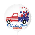 4th of July Patriotic Truck Balloon — "Celebrating Freedom" 11"